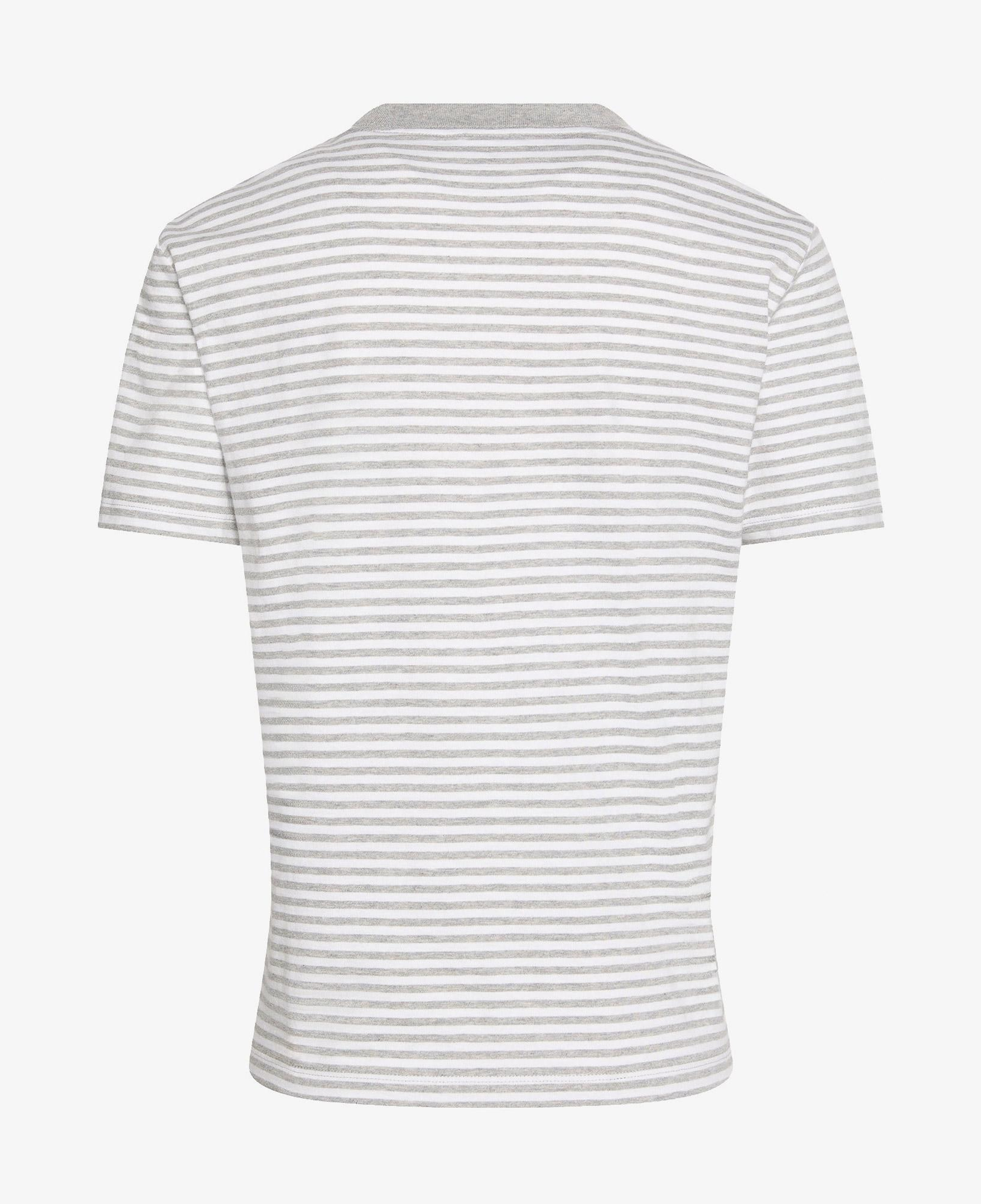 Calvin Klein Classic Stripe Logo Kadın Gri T-Shirt