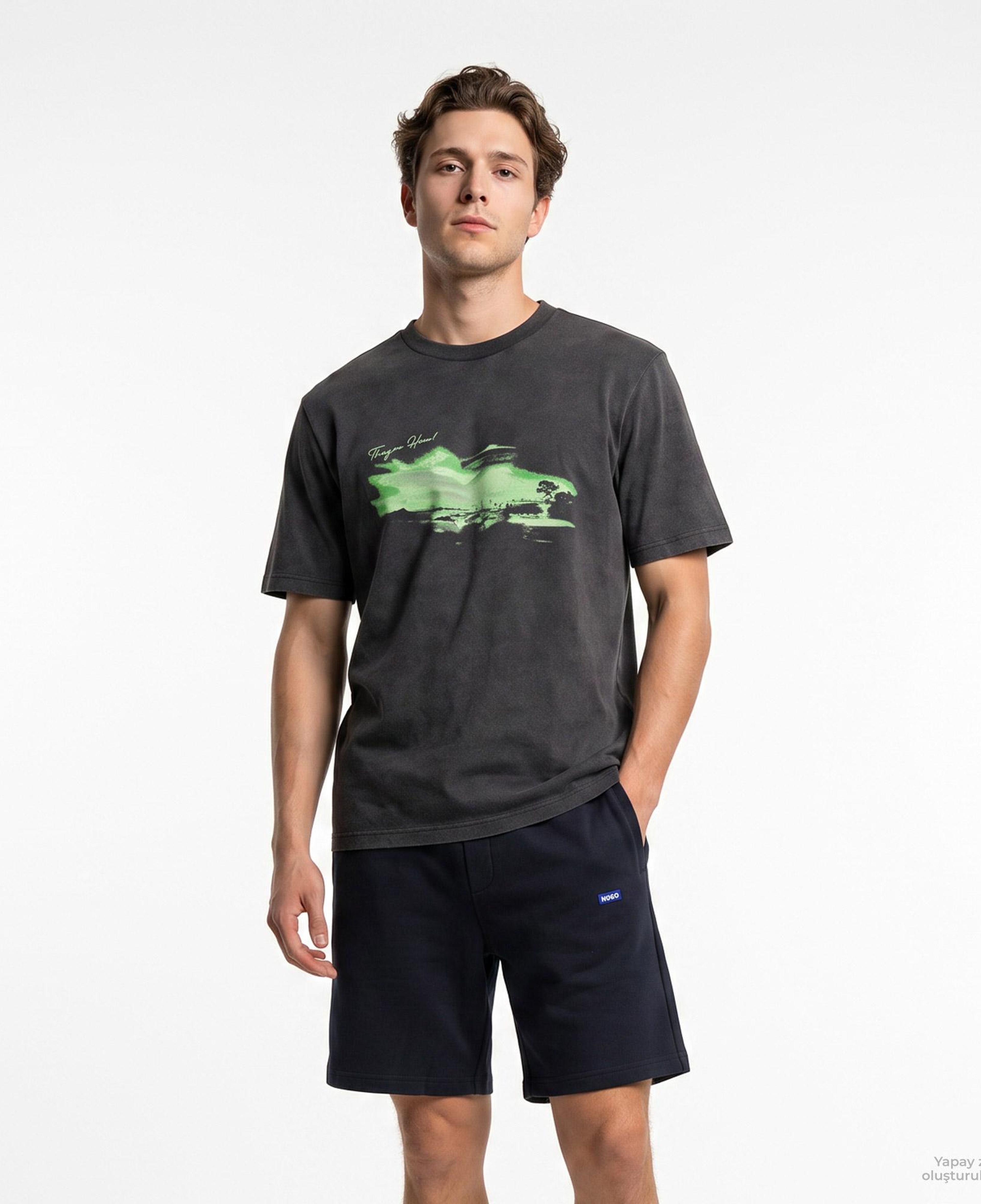 Hugo Nextralio Erkek Siyah T-Shirt