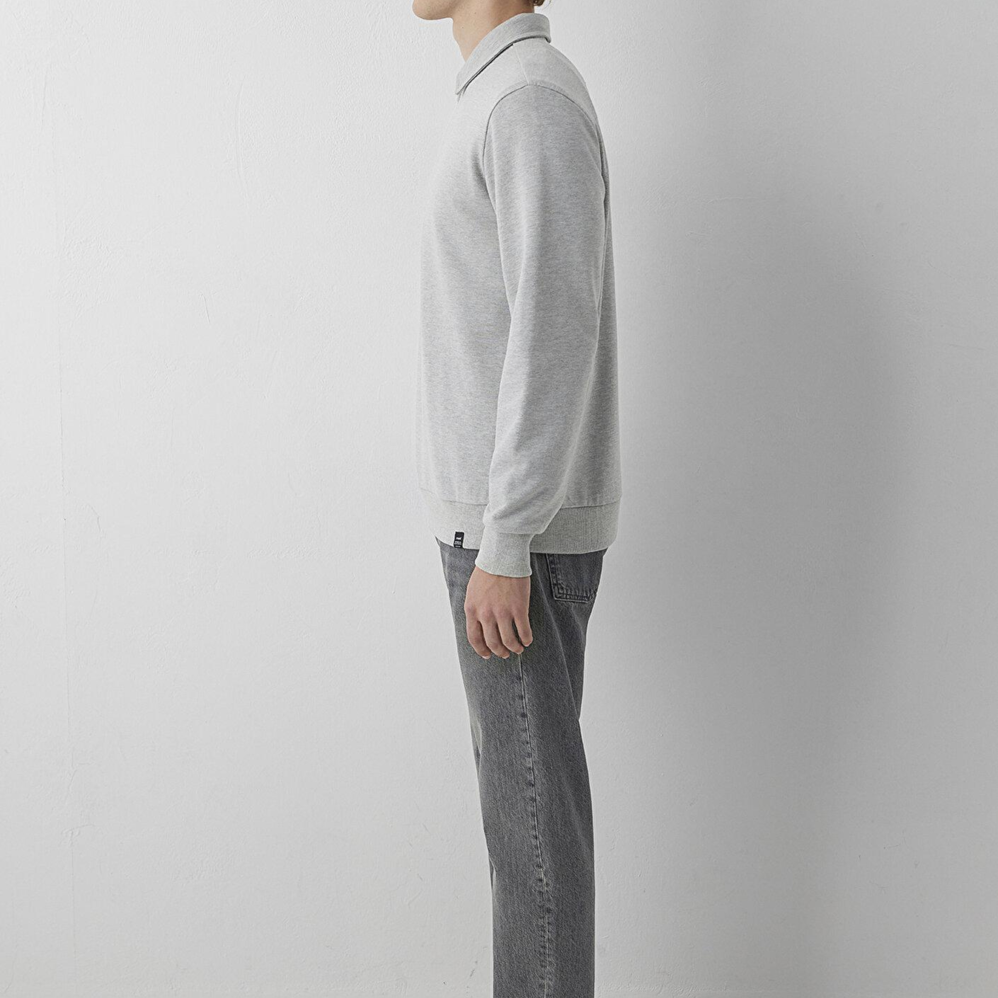 Mavi Yarı Fermuarlı Gri Sweatshirt 0S10622-88467