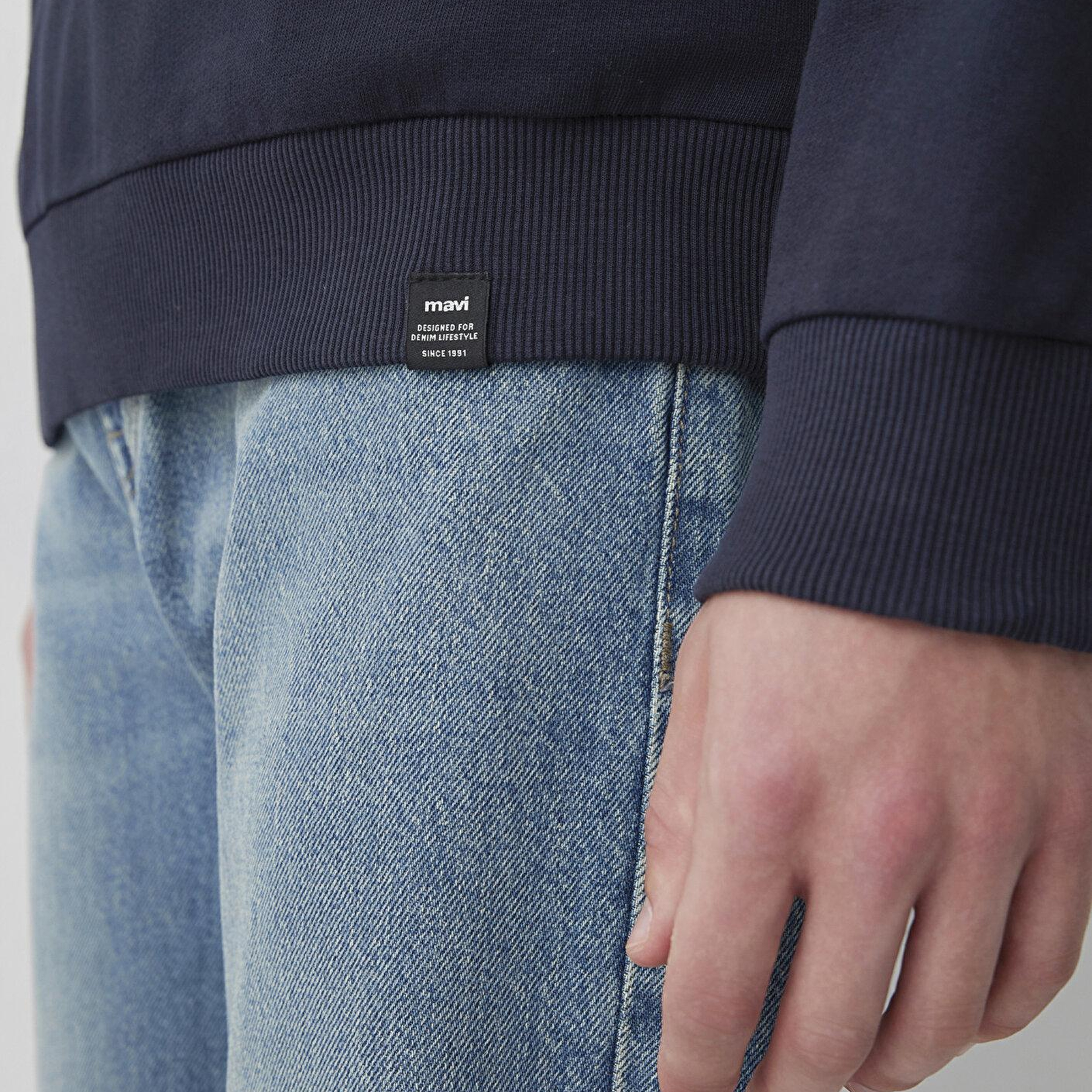 Mavi Yarı Fermuarlı Lacivert Sweatshirt 0S10622-70489