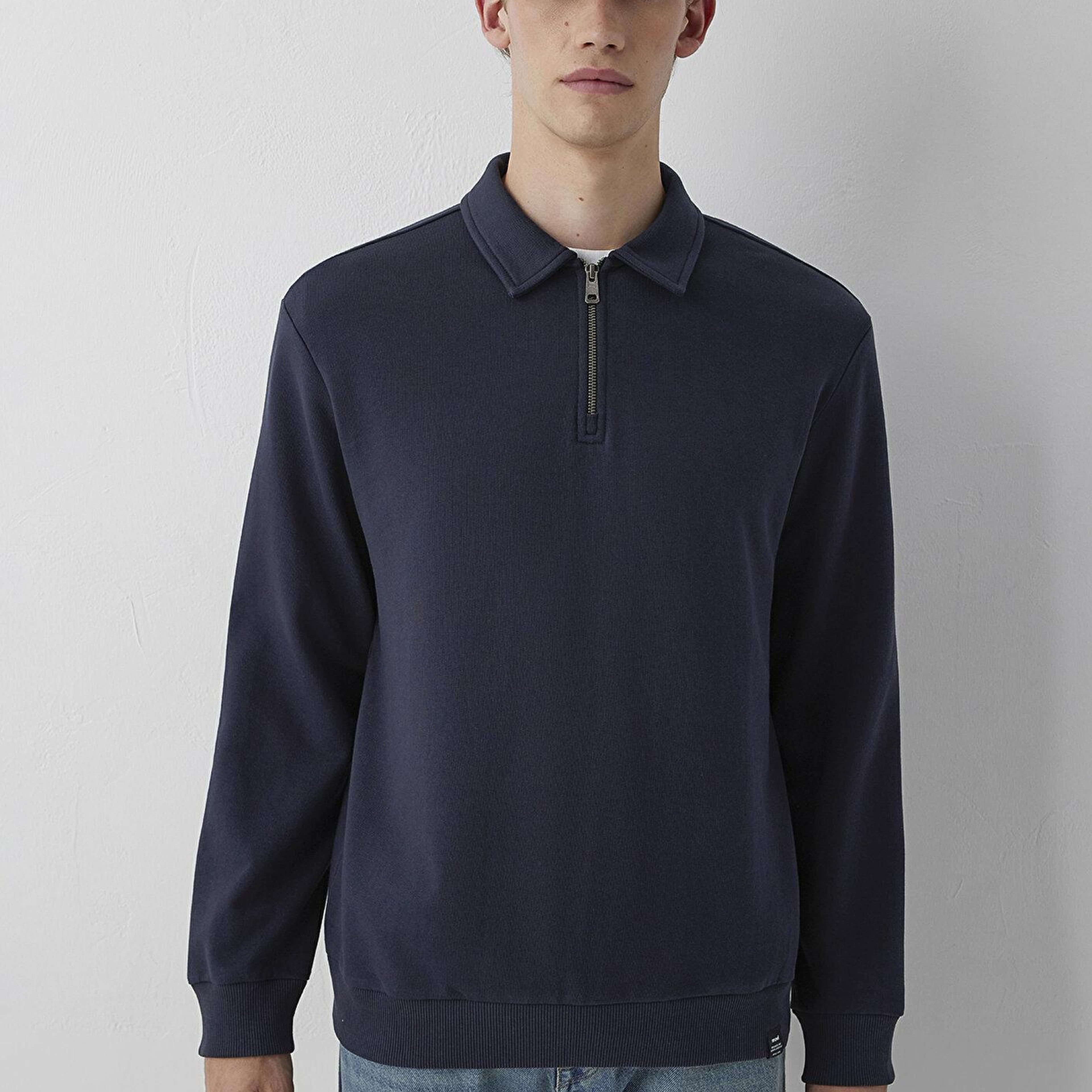 Mavi Yarı Fermuarlı Lacivert Sweatshirt 0S10622-70489