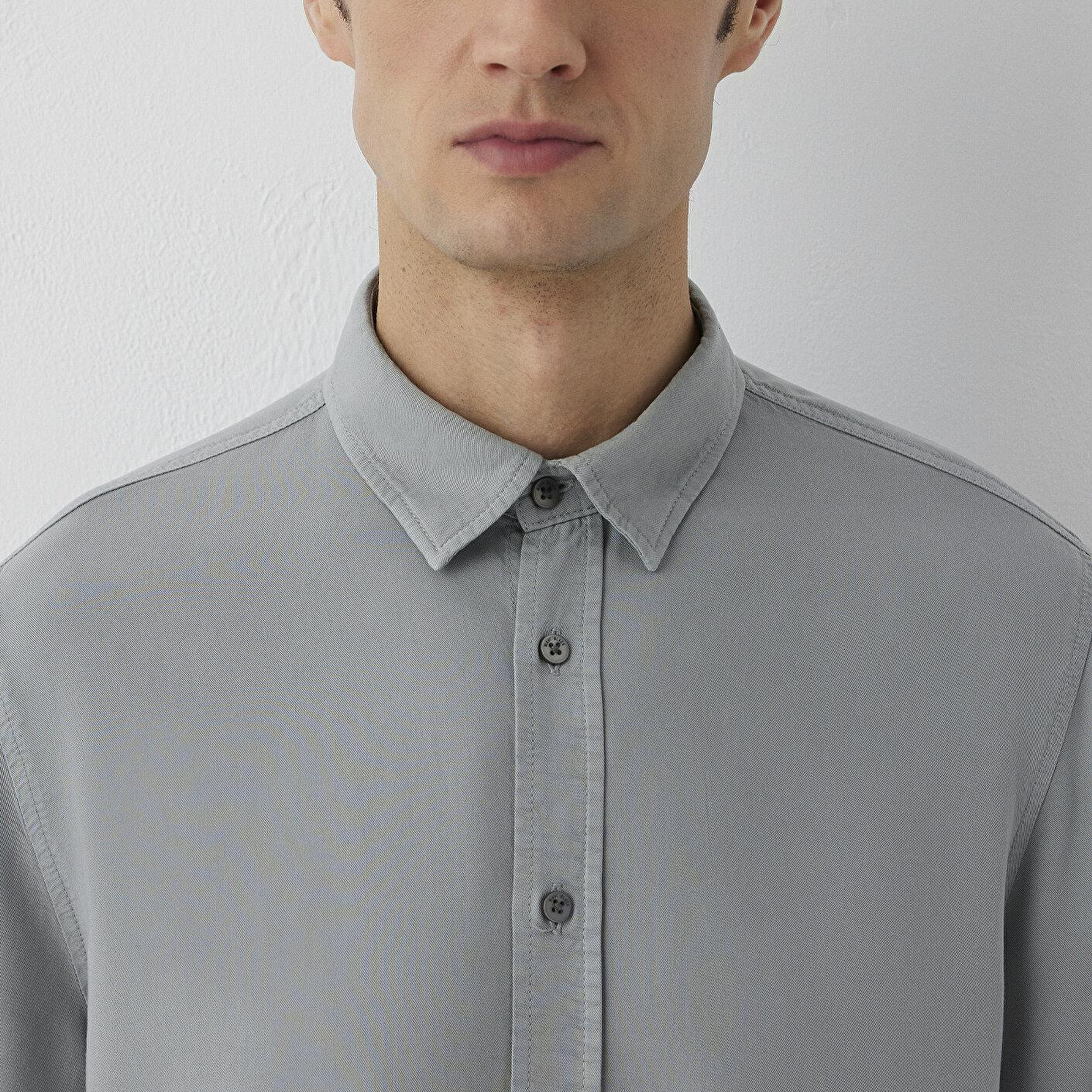 Mavi Gri Gömlek Regular Fit / Normal Kesim 0212068-70098