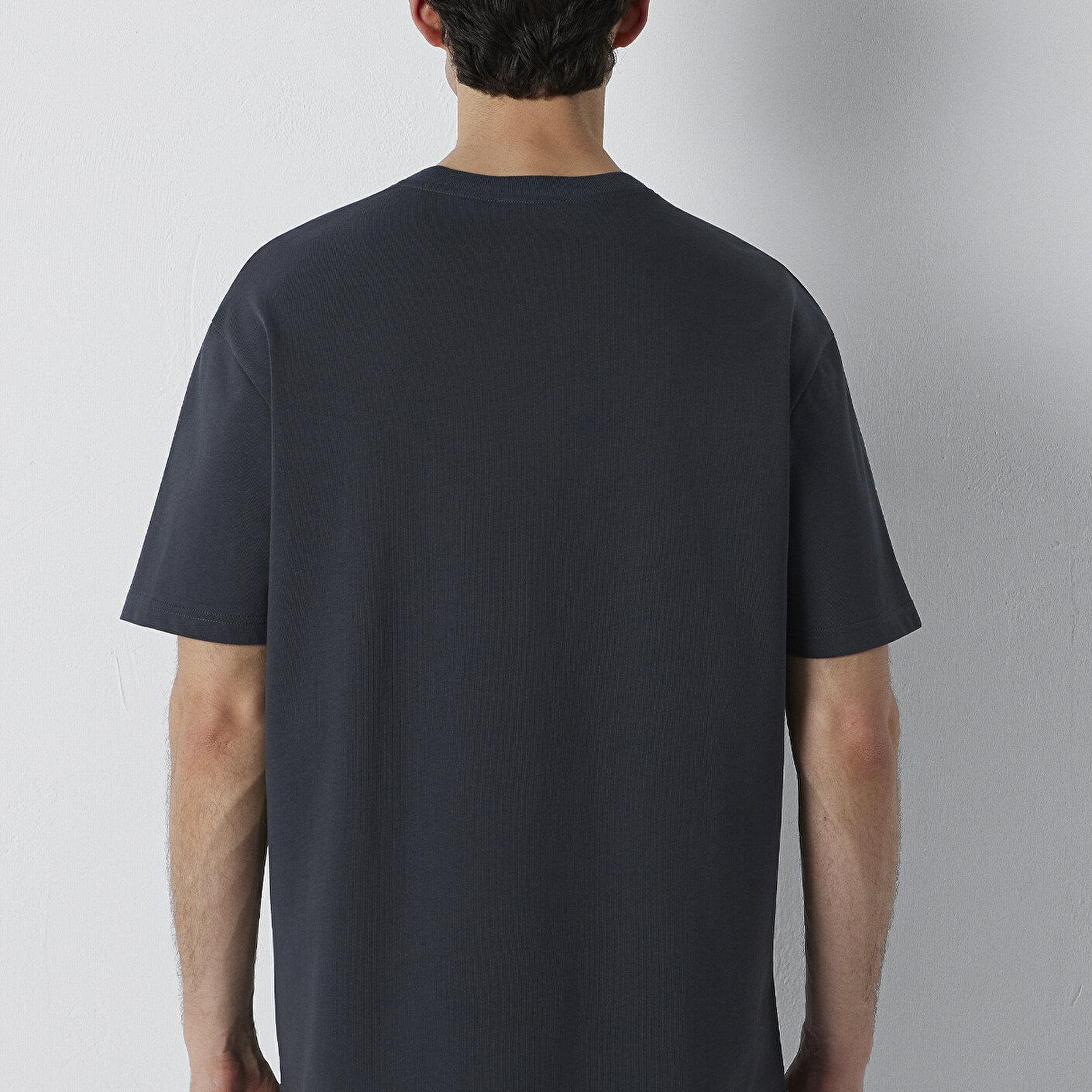 Mavi Antrasit Basic Tişört Loose Fit / Bol Rahat Kesim 0611596-91268