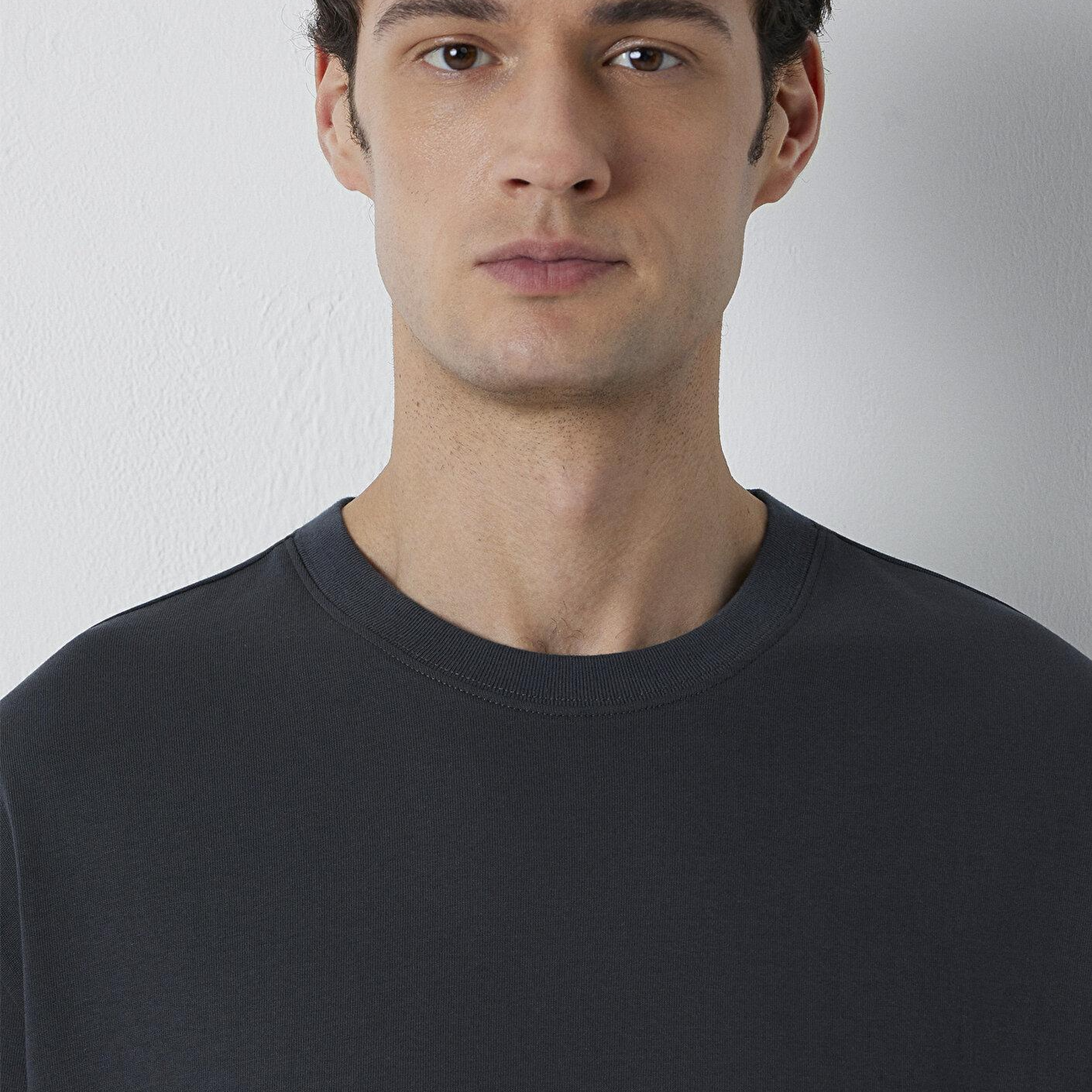 Mavi Antrasit Basic Tişört Loose Fit / Bol Rahat Kesim 0611596-91268