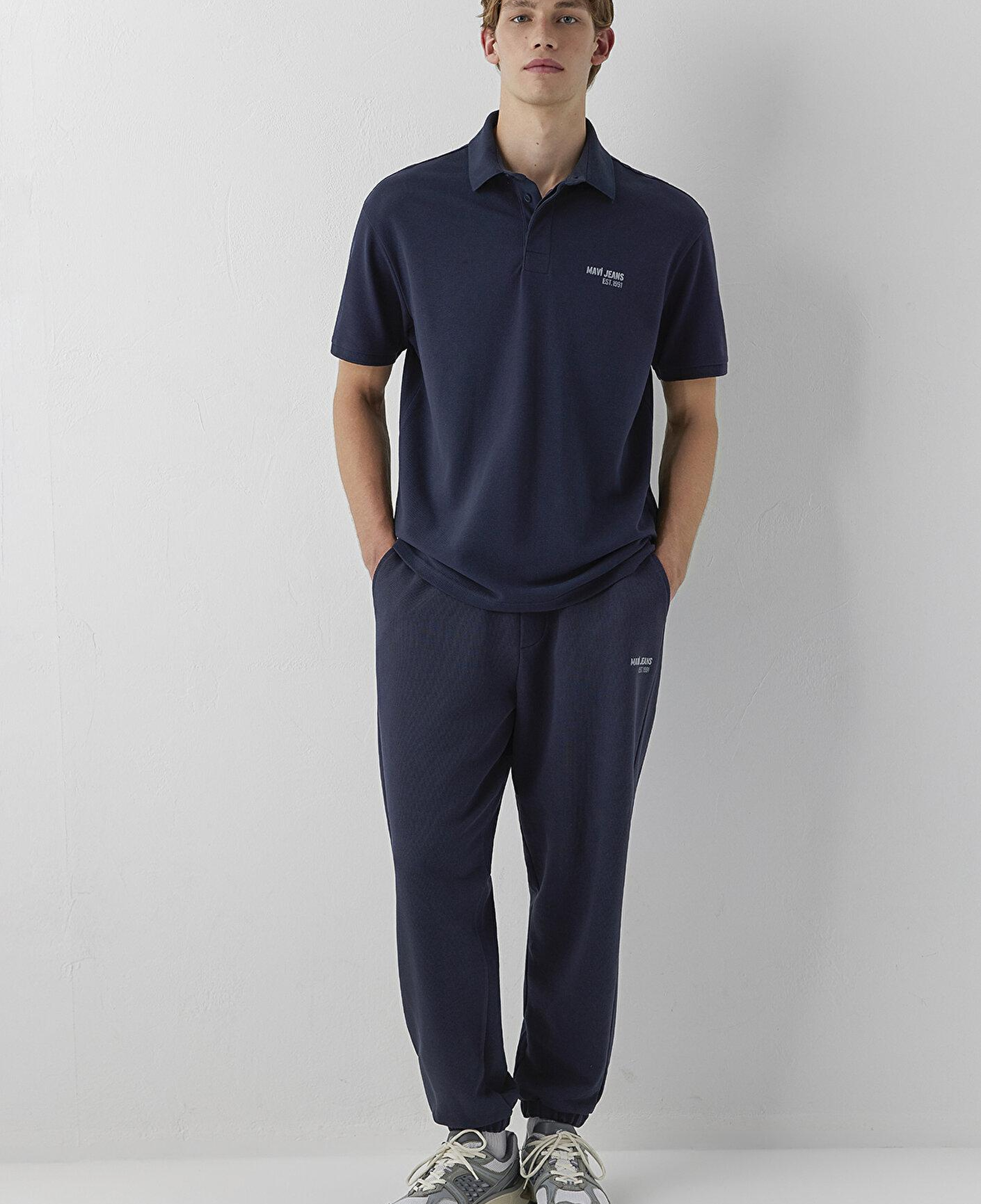Mavi Lacivert Polo Tişört Loose Fit / Bol Rahat Kesim 0613494-70490