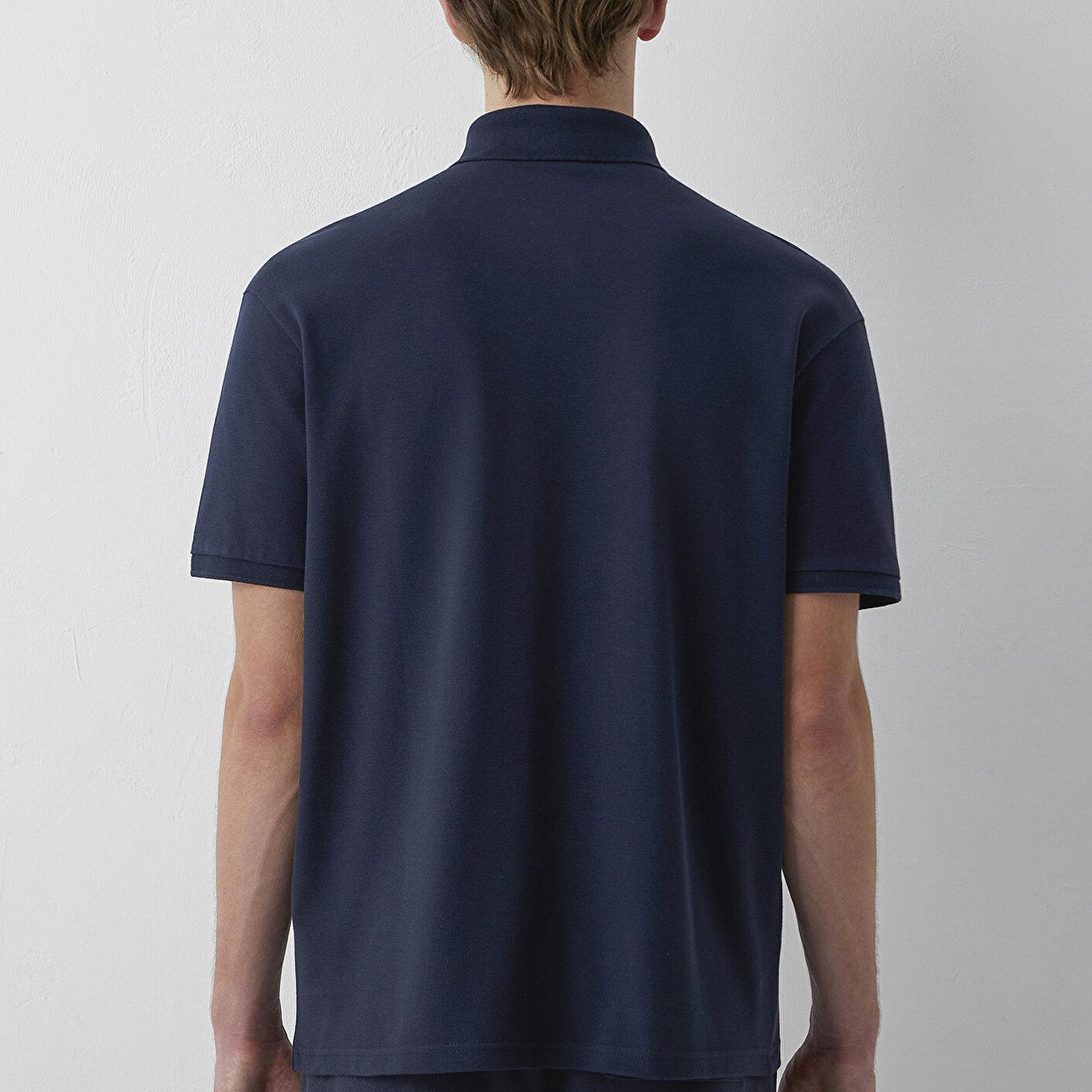 Mavi Lacivert Polo Tişört Loose Fit / Bol Rahat Kesim 0613494-70490