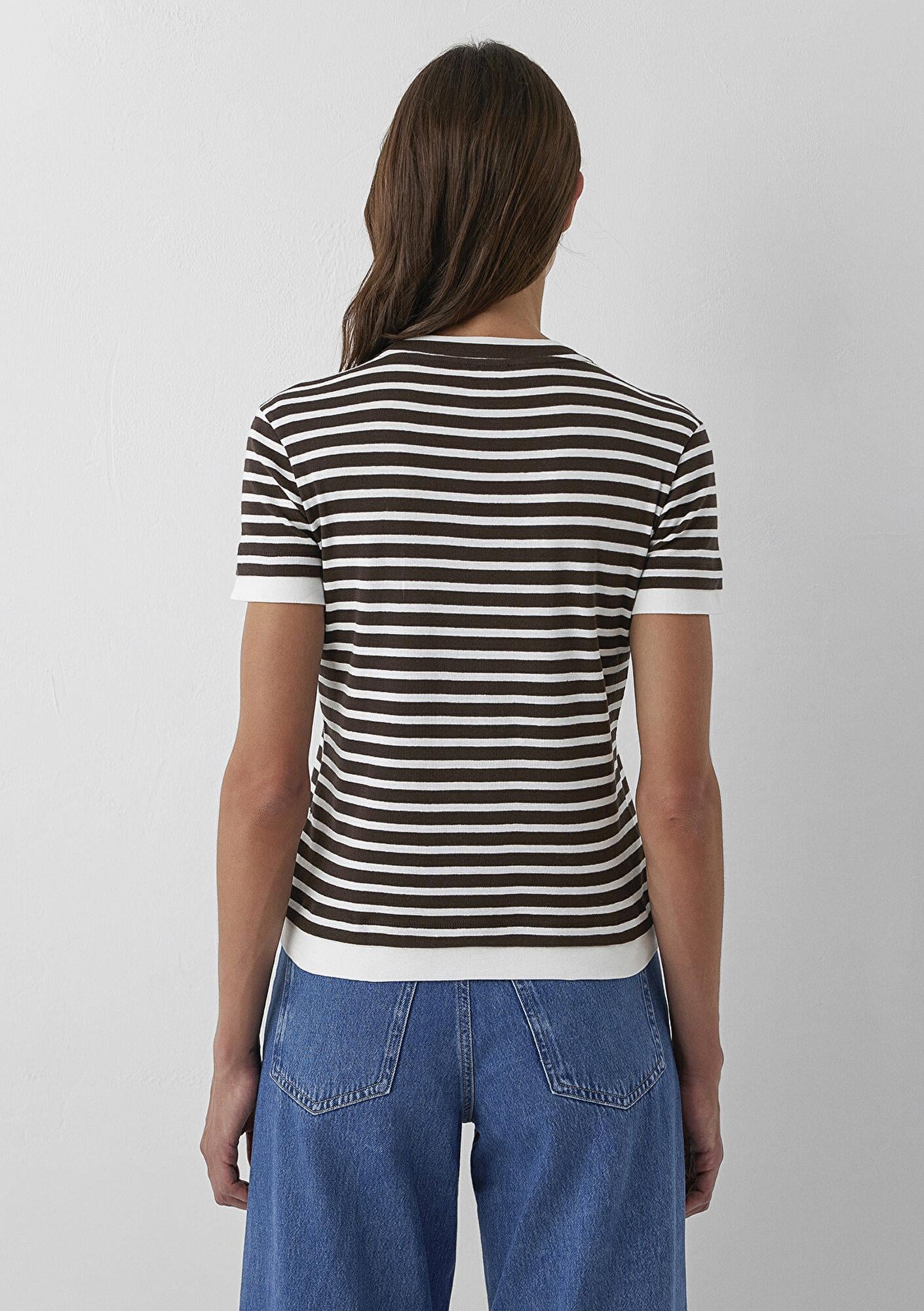 Mavi Çizgili Tişört Slim Fit / Dar Kesim 1614185-91619