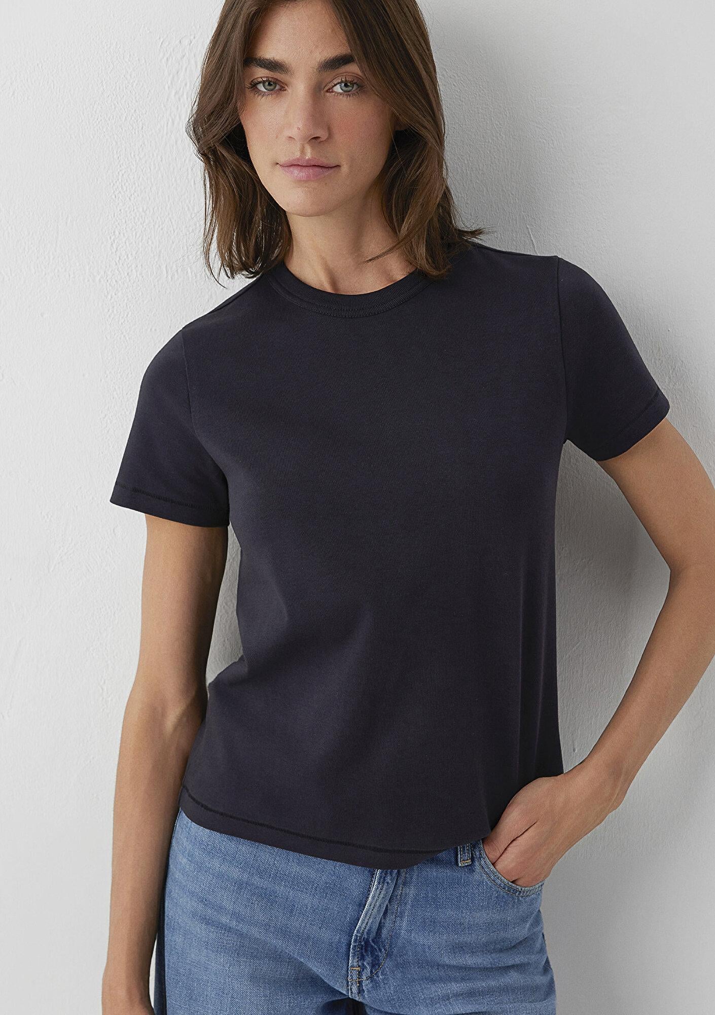 Mavi Siyah Basic Tişört Slim Fit / Dar Kesim 1612707-83079