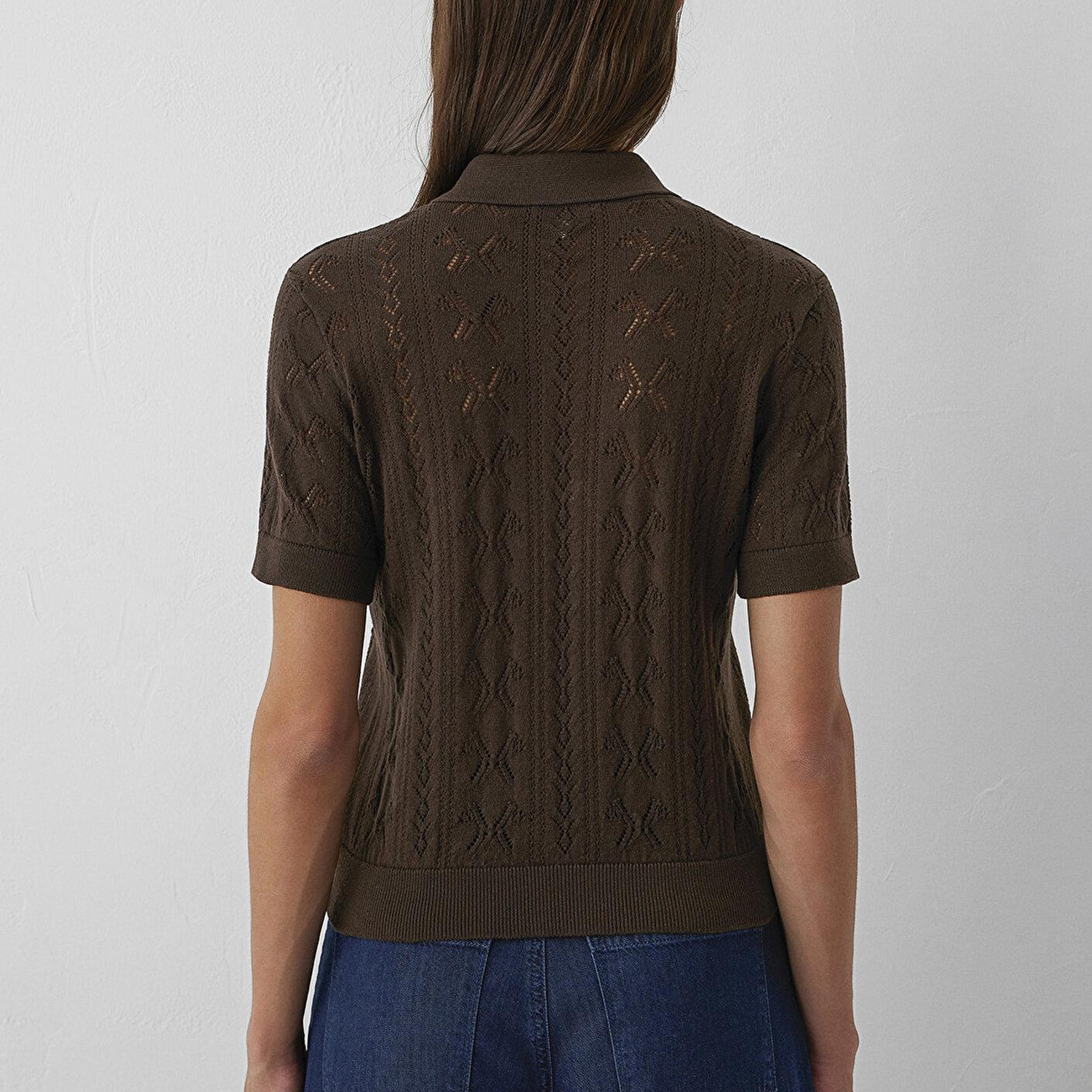 Mavi Kahverengi Kazak Slim Fit / Dar Kesim 1710989-70236