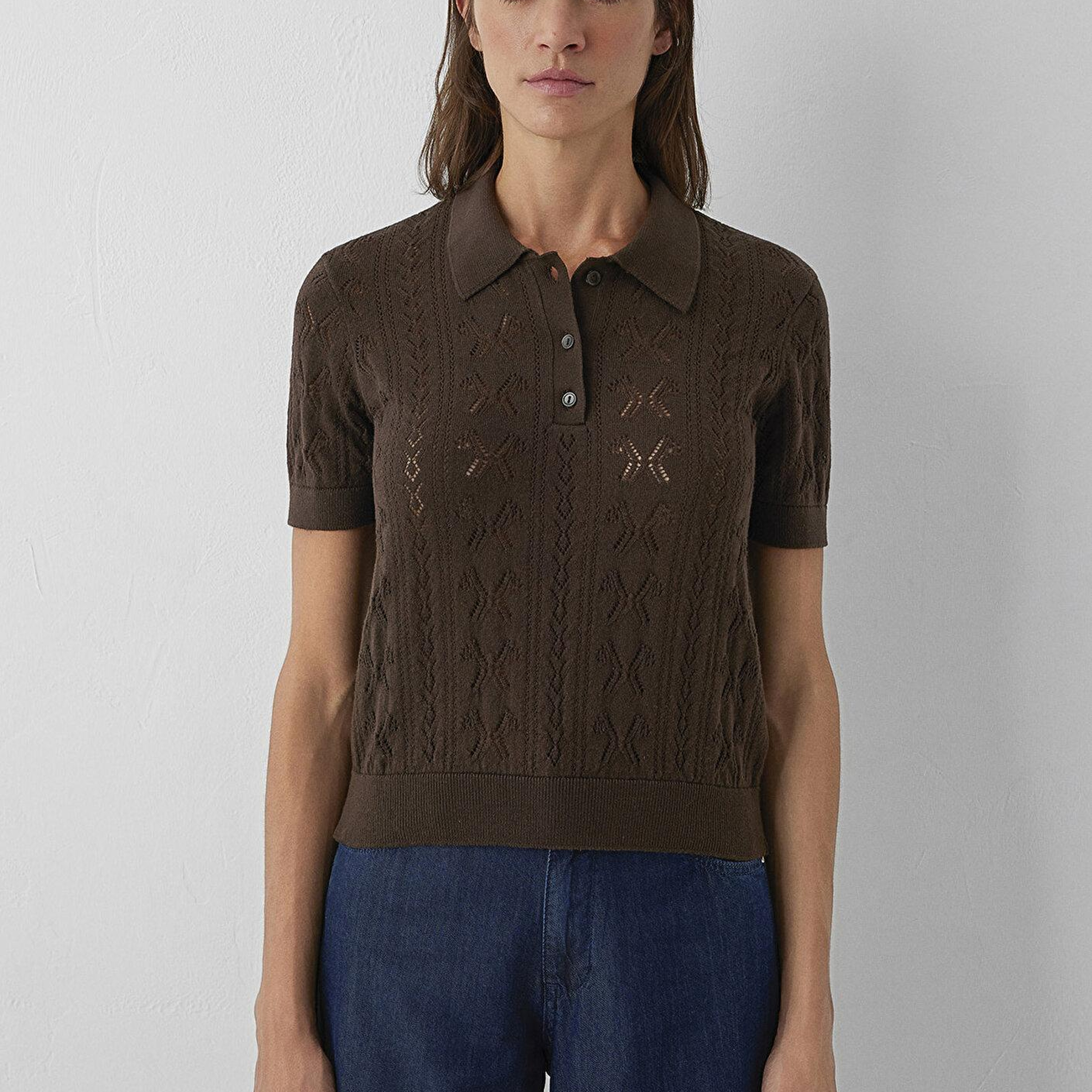 Mavi Kahverengi Kazak Slim Fit / Dar Kesim 1710989-70236