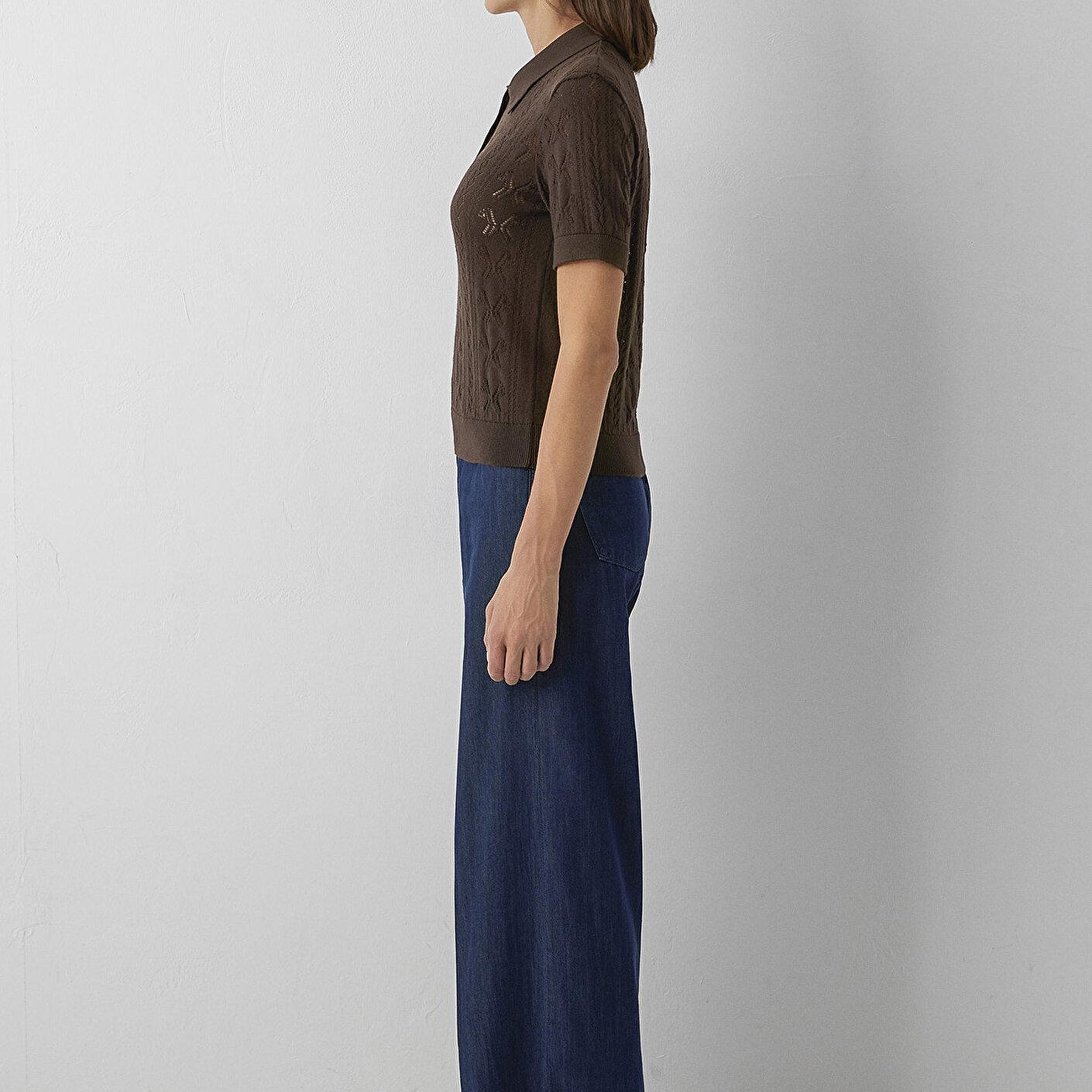 Mavi Kahverengi Kazak Slim Fit / Dar Kesim 1710989-70236
