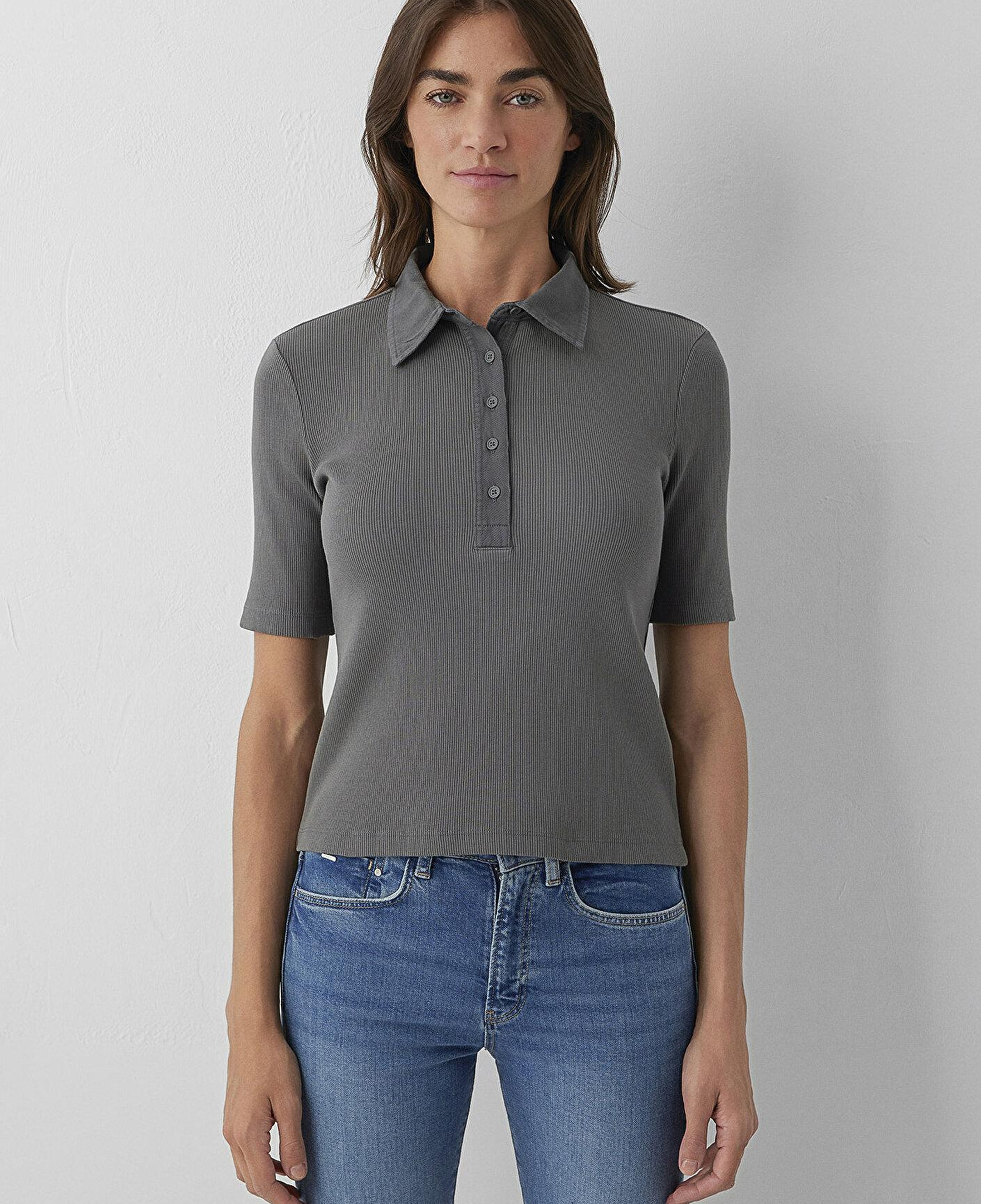 Mavi Antrasit Polo Tişört Slim Fit / Dar Kesim 1614367-70121
