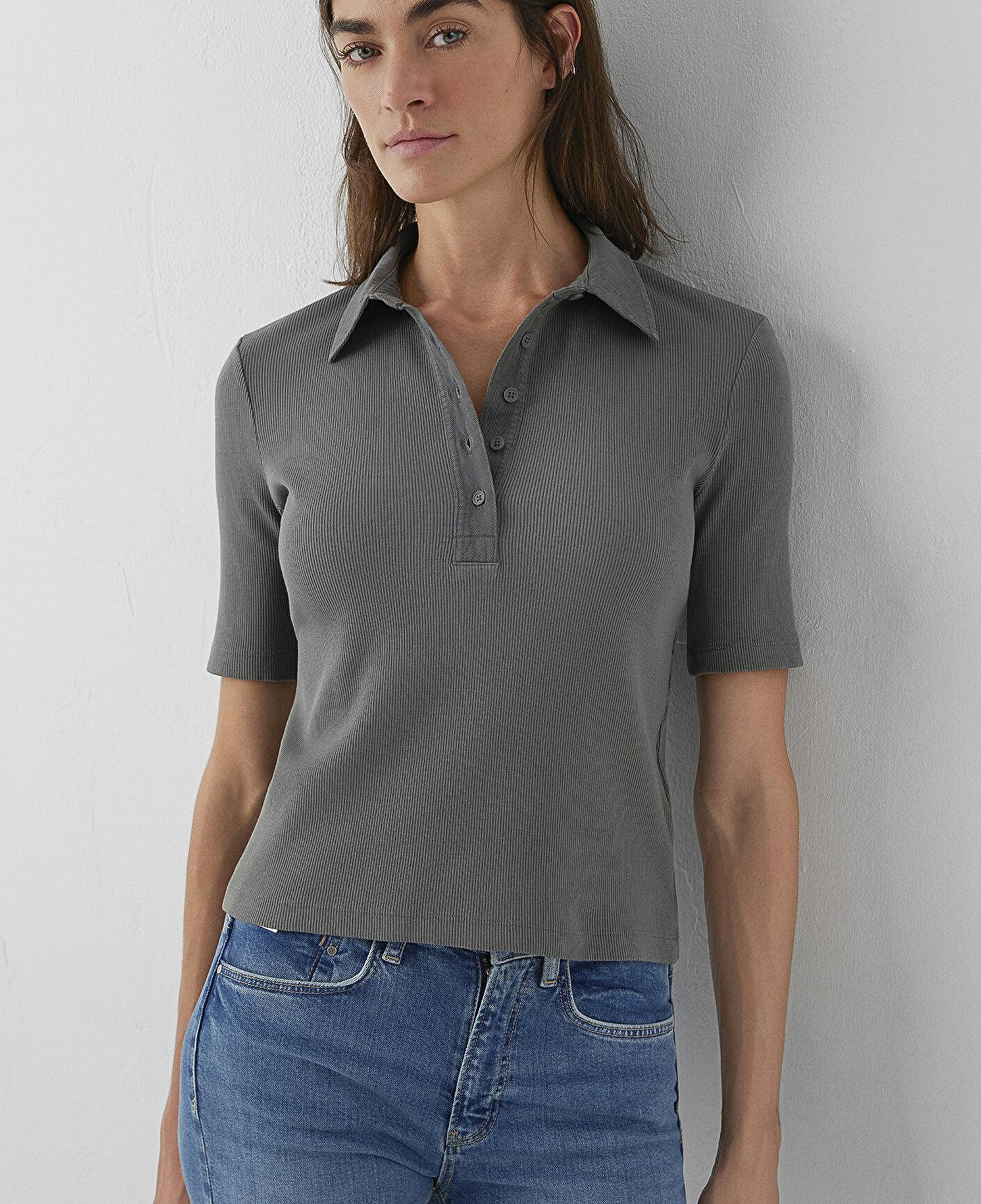 Mavi Antrasit Polo Tişört Slim Fit / Dar Kesim 1614367-70121