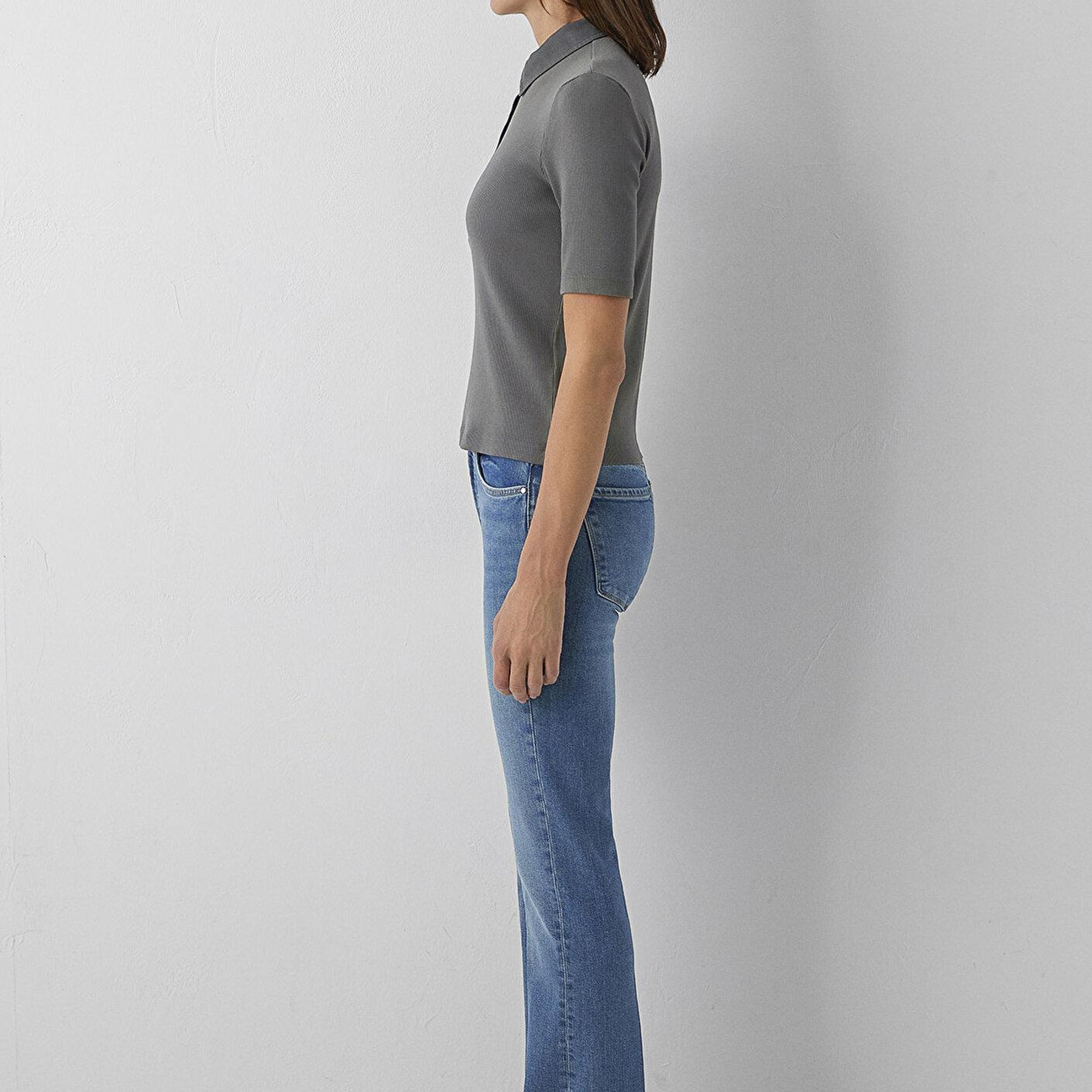 Mavi Antrasit Polo Tişört Slim Fit / Dar Kesim 1614367-70121