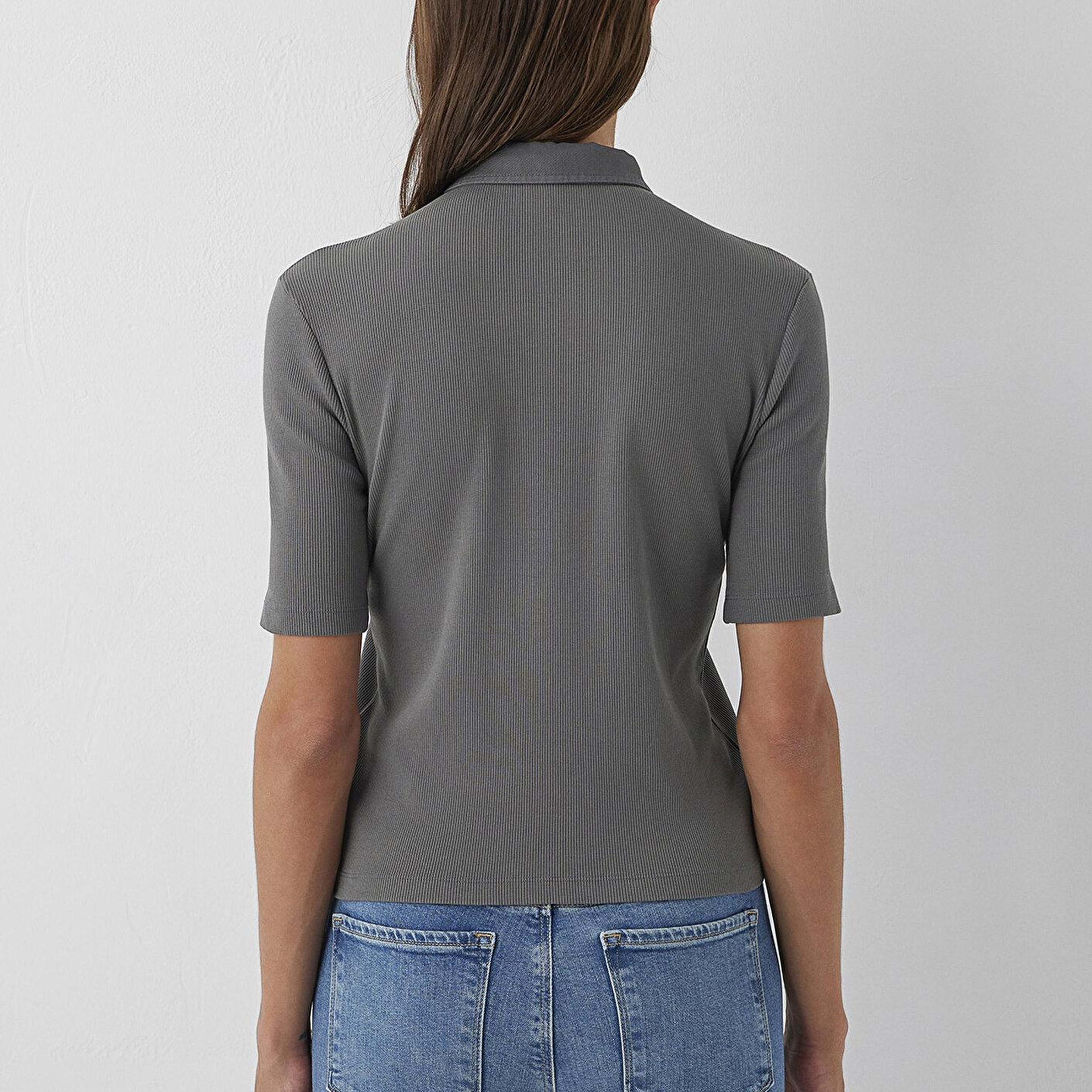 Mavi Antrasit Polo Tişört Slim Fit / Dar Kesim 1614367-70121