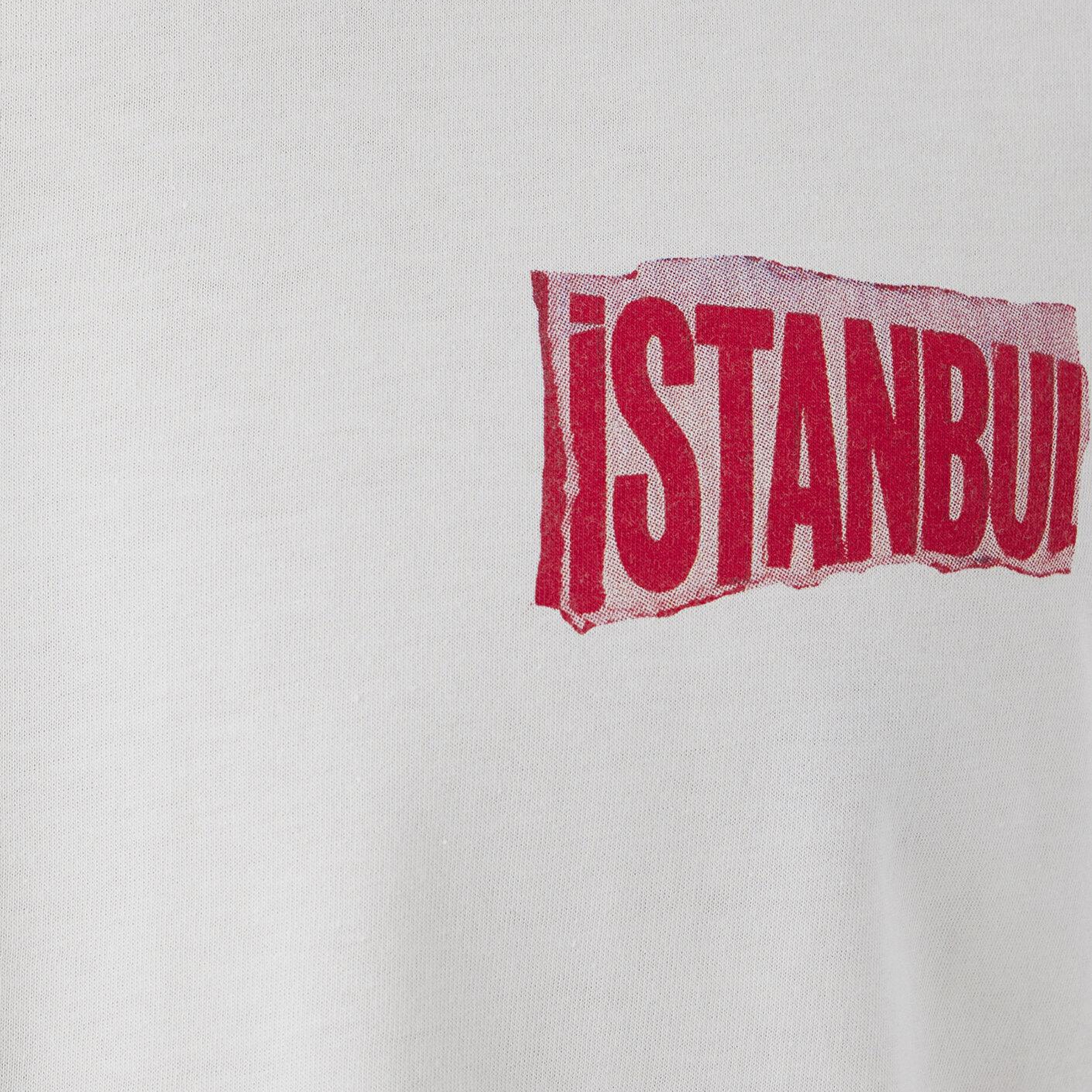 Mavi İstanbul Baskılı Ekru Tişört Loose Fit / Bol Rahat Kesim 0620231-70057