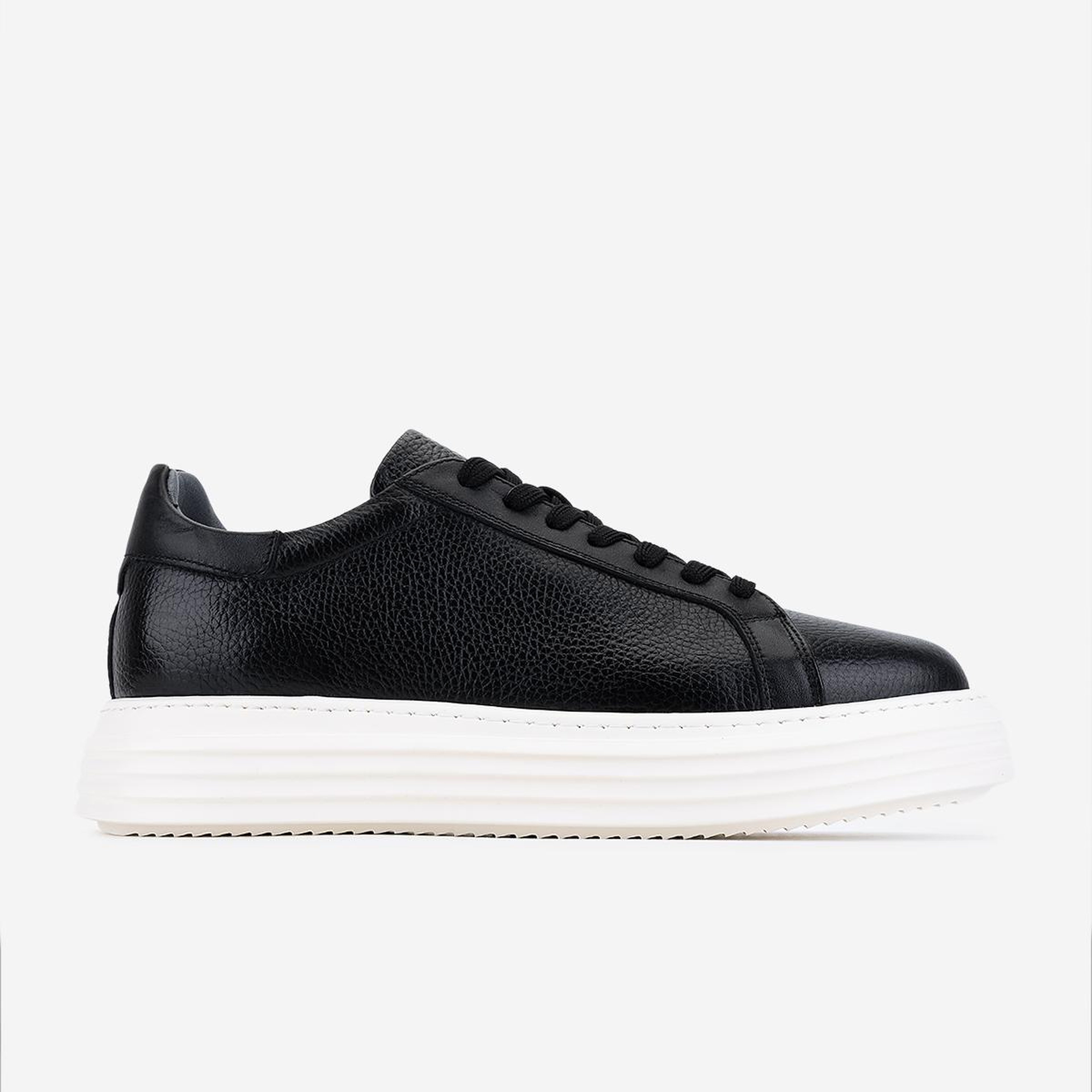 Valmenti Erkek Hakiki Deri Siyah Sneakers & Spor Ayakkabı