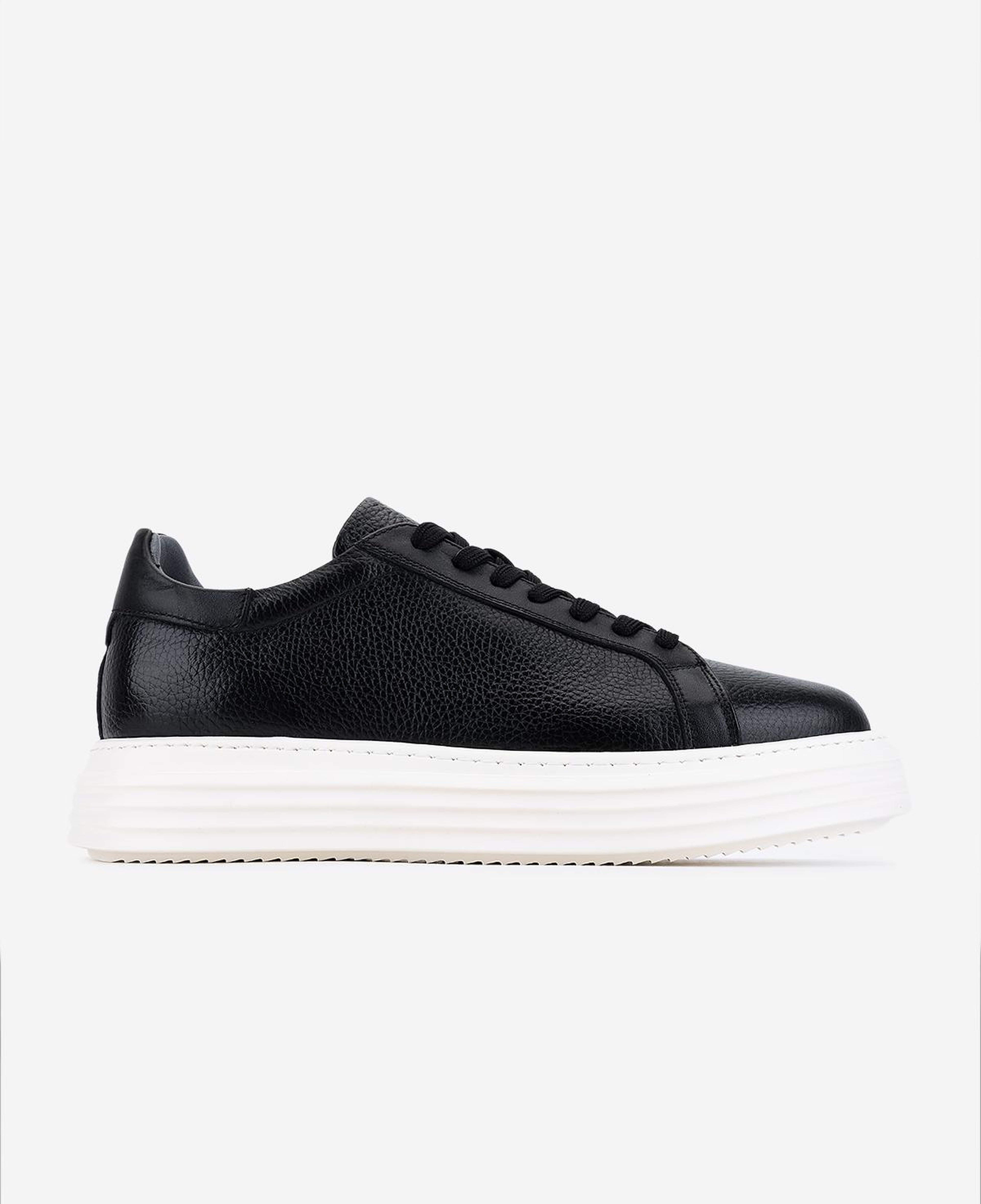 Valmenti Erkek Hakiki Deri Siyah Sneakers & Spor Ayakkabı