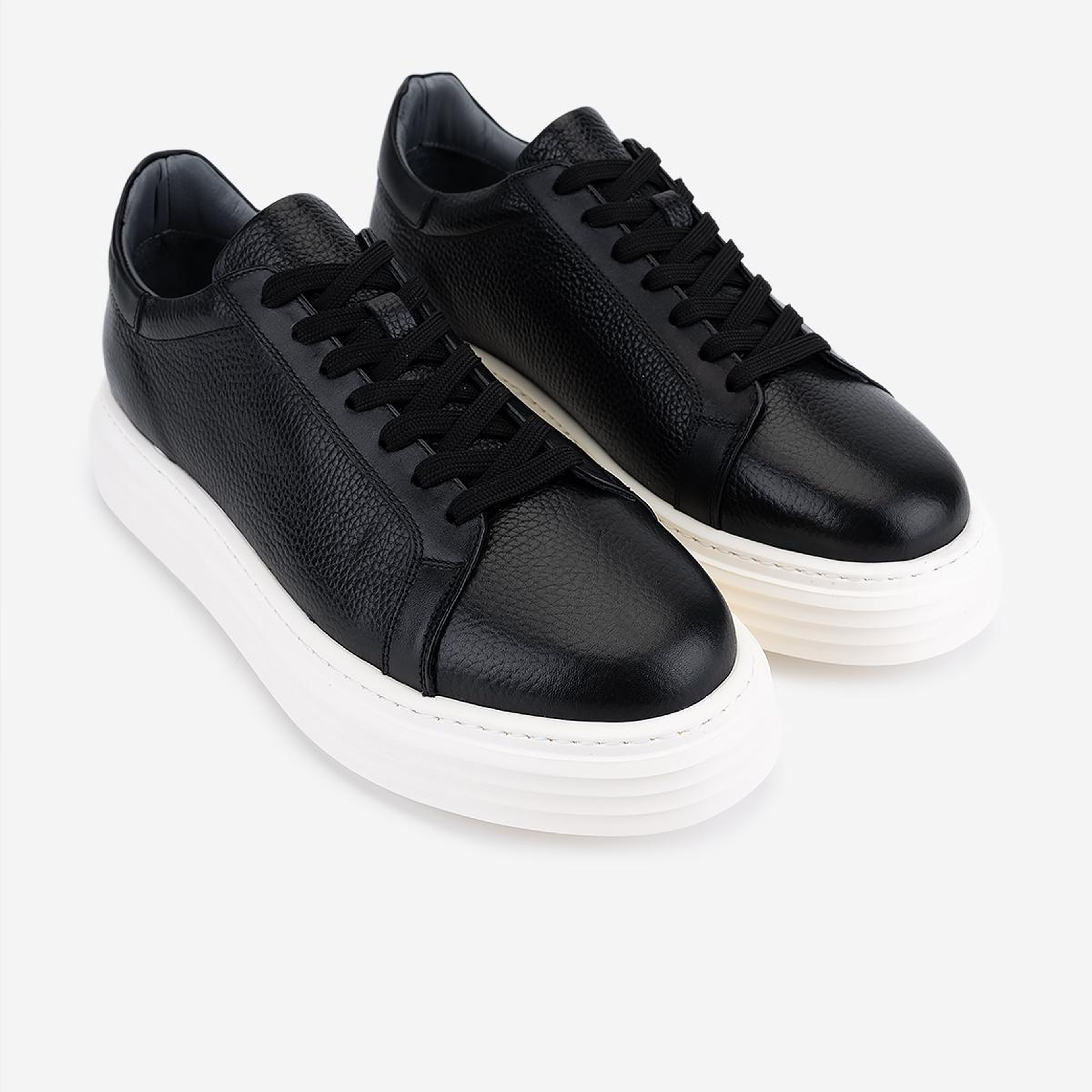Valmenti Erkek Hakiki Deri Siyah Sneakers & Spor Ayakkabı