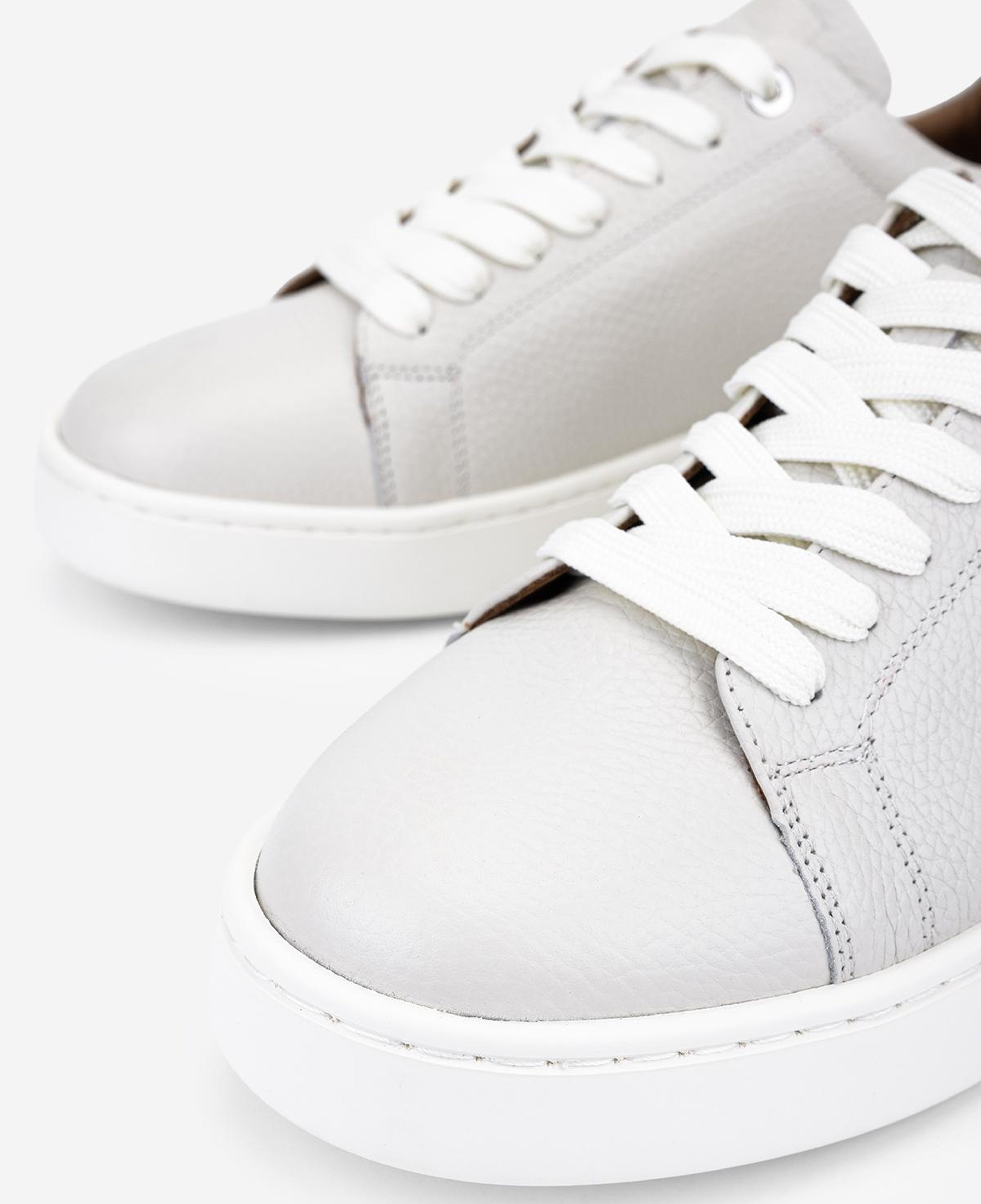 Valmenti Erkek Hakiki Deri Kırık Beyaz Sneakers & Spor Ayakkabı