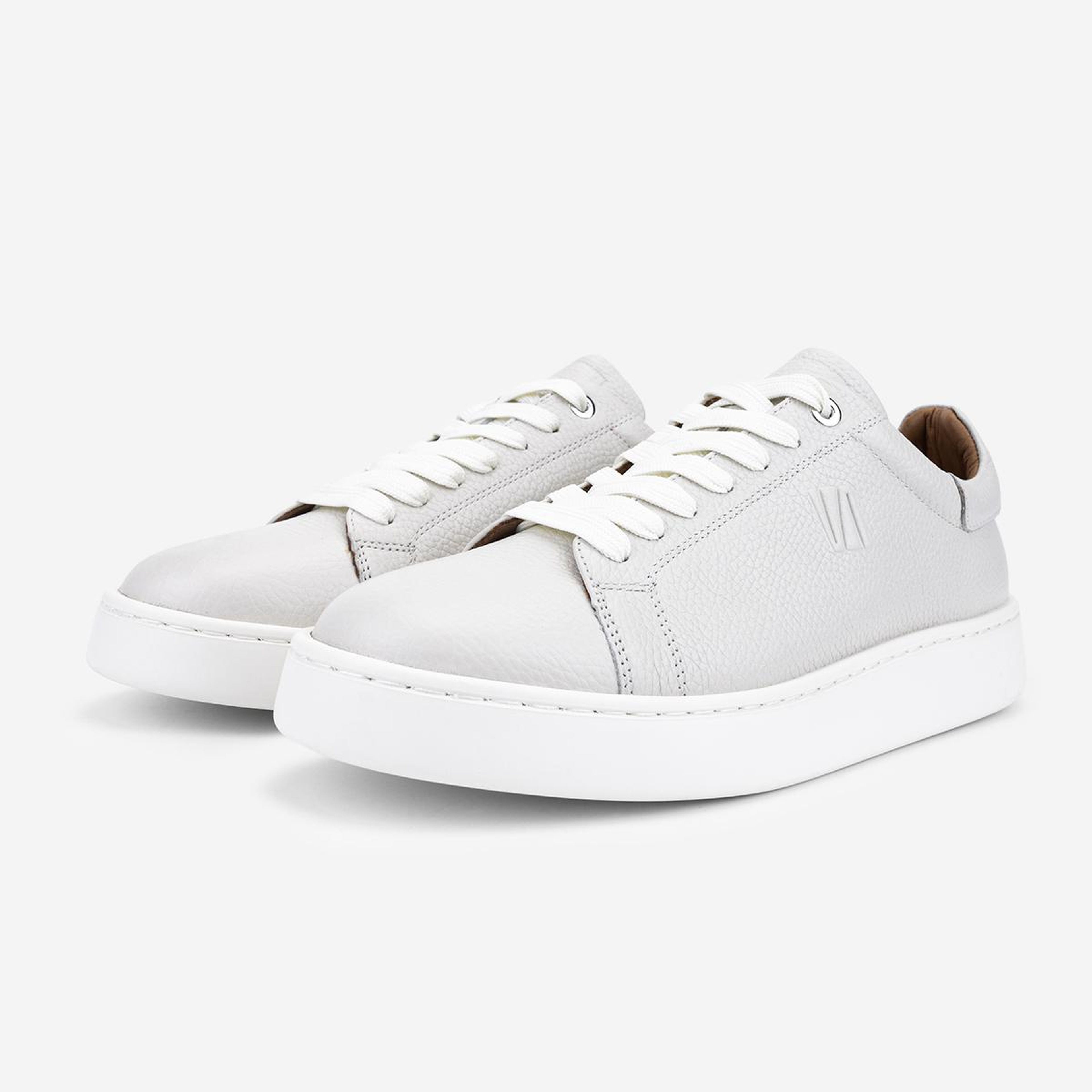 Valmenti Erkek Hakiki Deri Kırık Beyaz Sneakers & Spor Ayakkabı