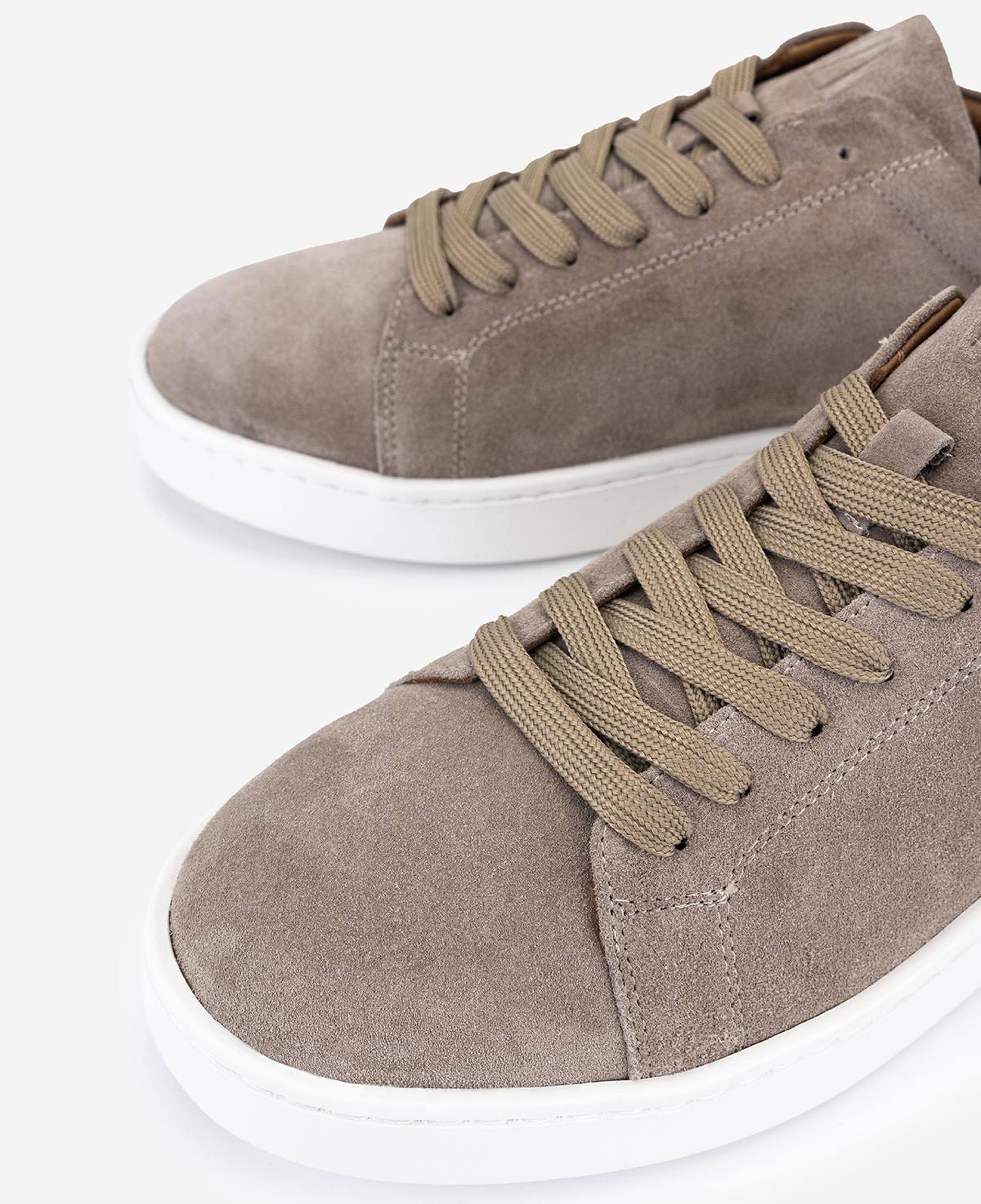 Valmenti Erkek Hakiki Deri Bej Süet Sneakers & Spor Ayakkabı