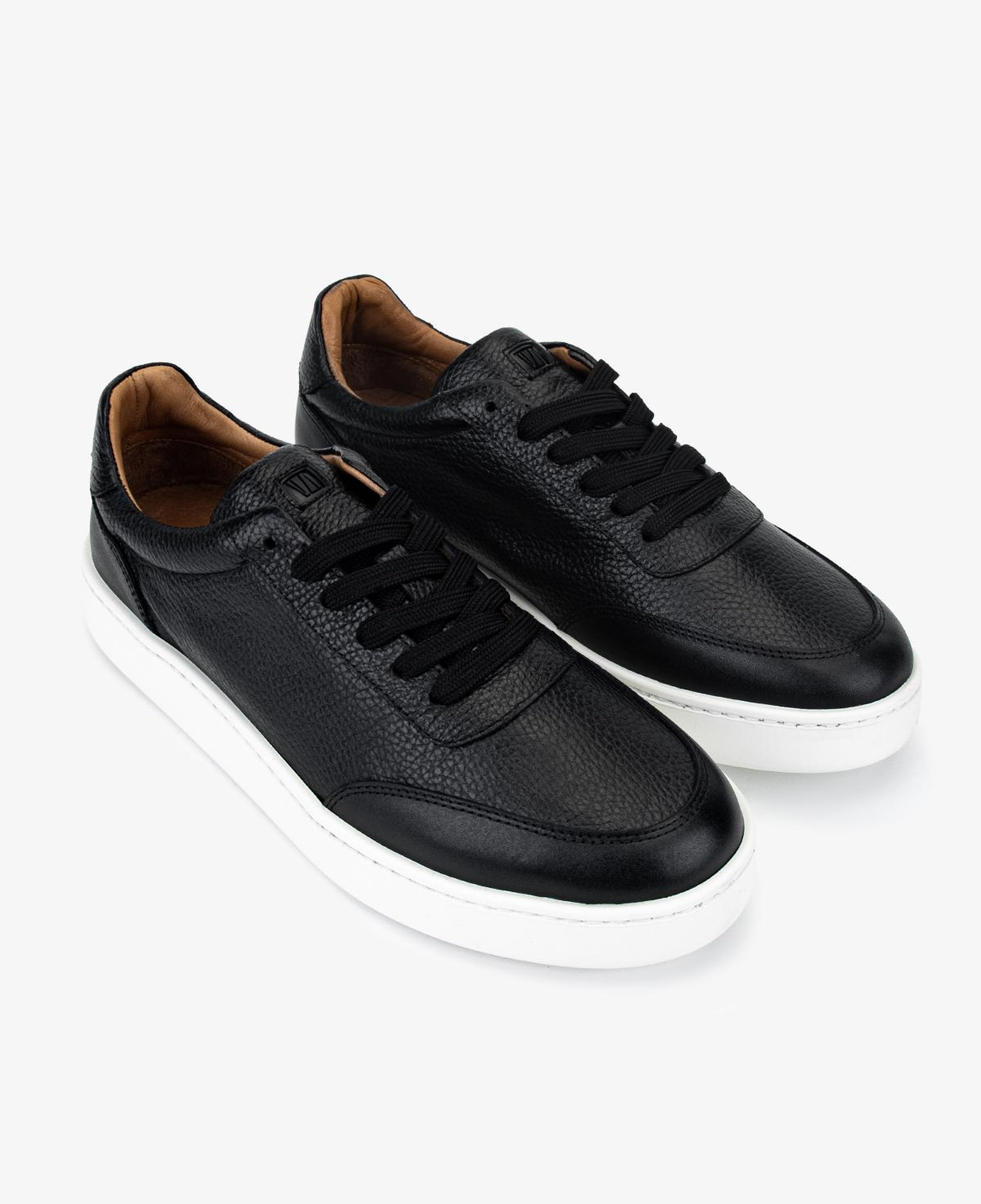 Valmenti Erkek Hakiki Deri Siyah Floter Sneakers & Spor Ayakkabı