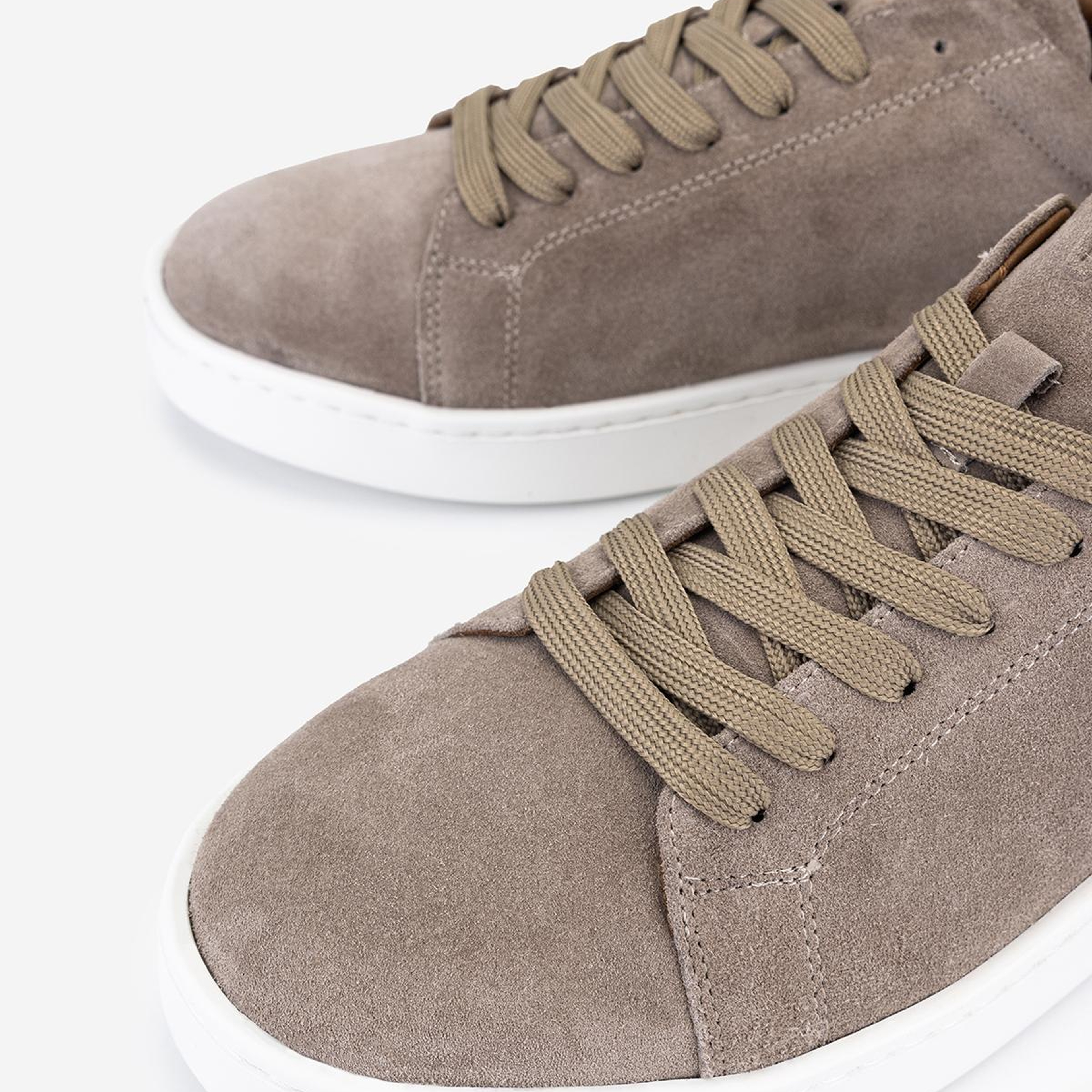 Valmenti Erkek Hakiki Deri Bej Süet Sneakers & Spor Ayakkabı