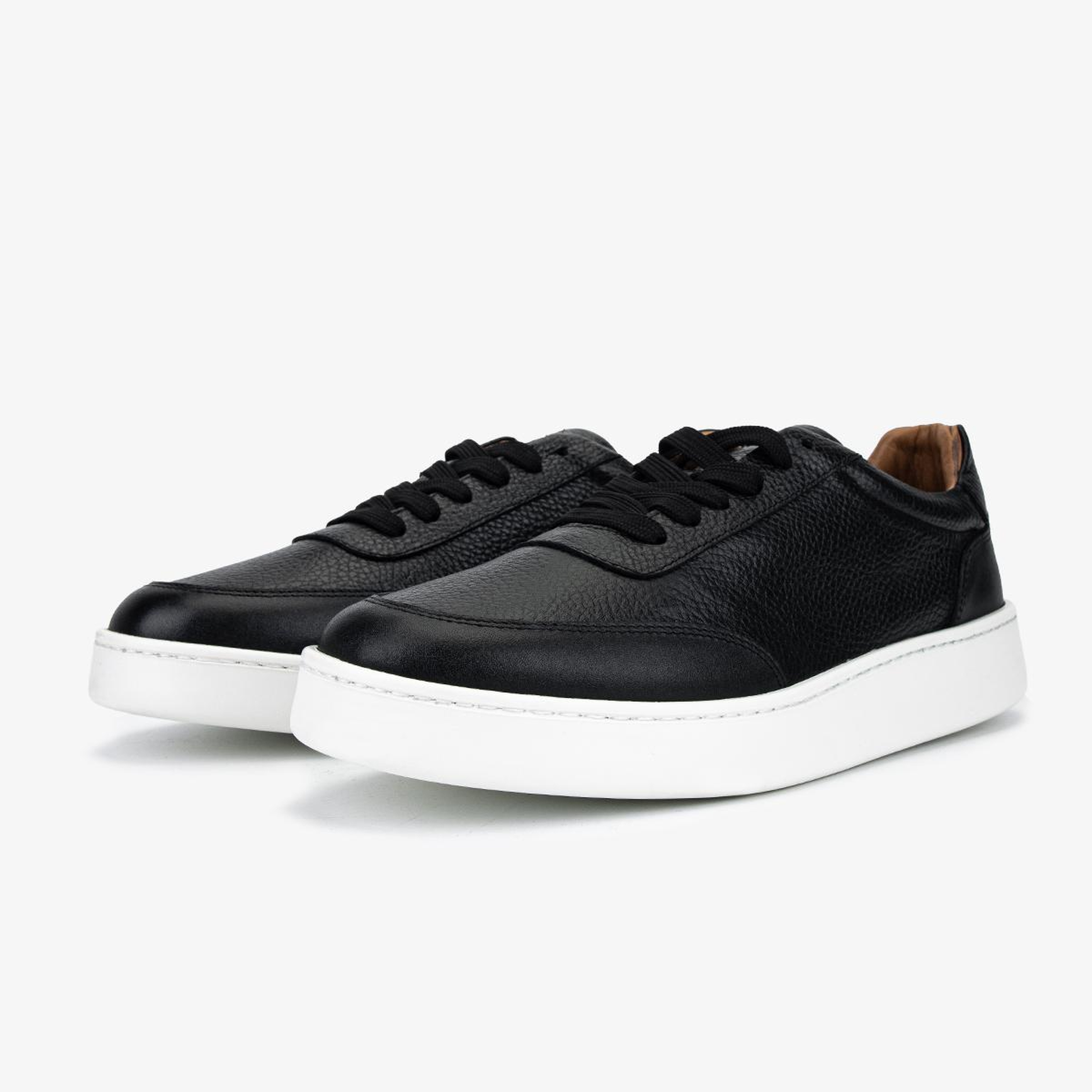 Valmenti Erkek Hakiki Deri Siyah Floter Sneakers & Spor Ayakkabı