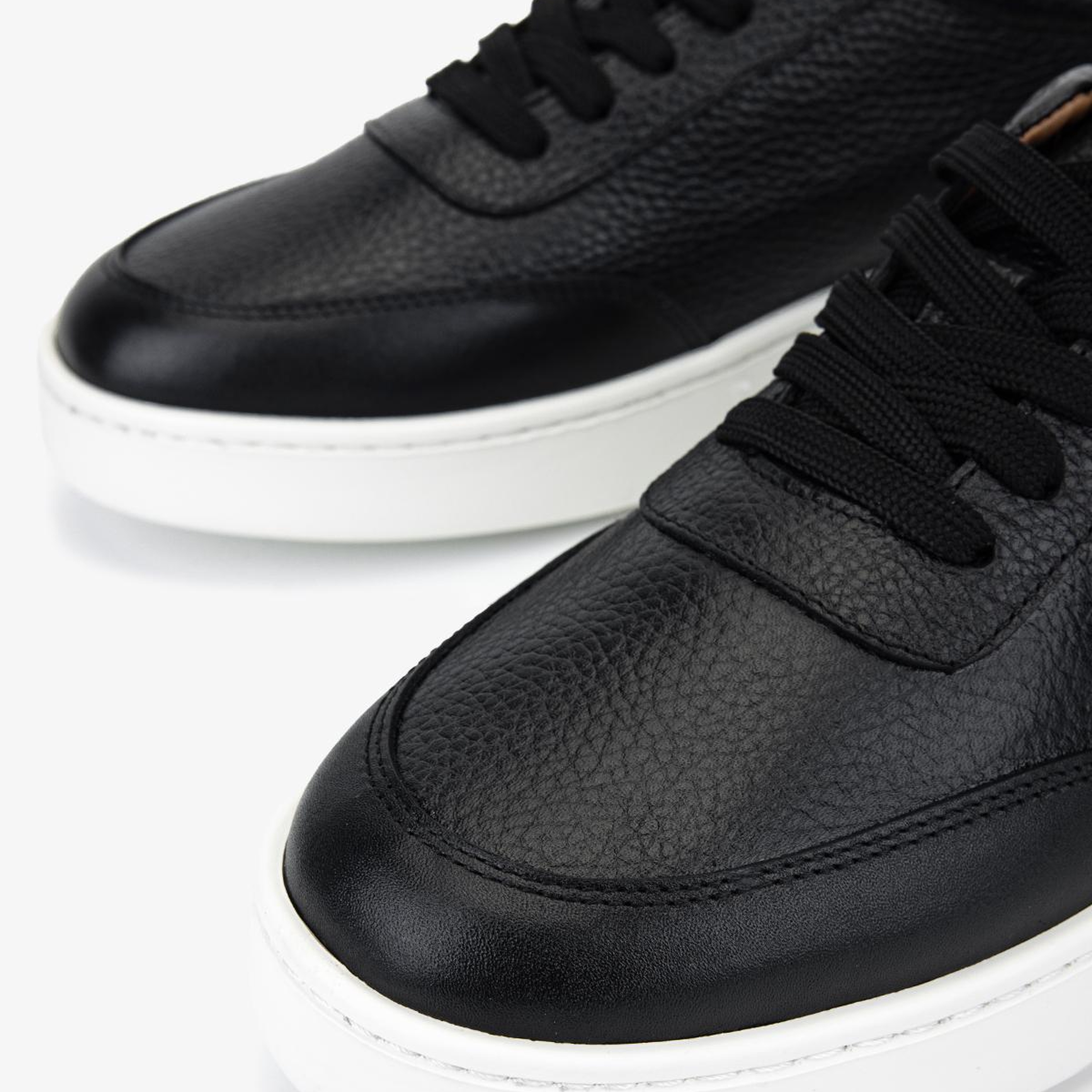 Valmenti Erkek Hakiki Deri Siyah Floter Sneakers & Spor Ayakkabı