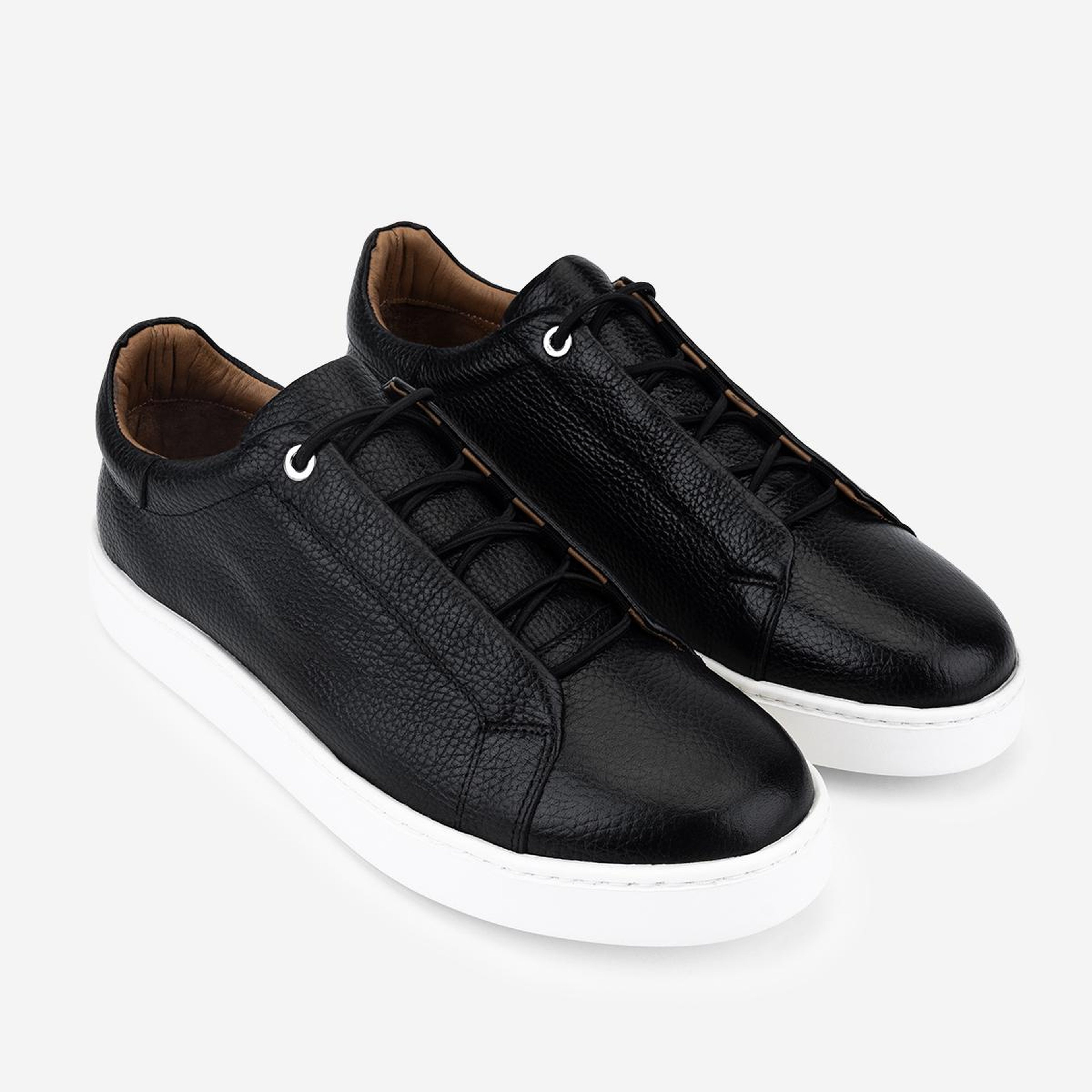 Valmenti Erkek Hakiki Deri Siyah Floter Sneakers & Spor Ayakkabı