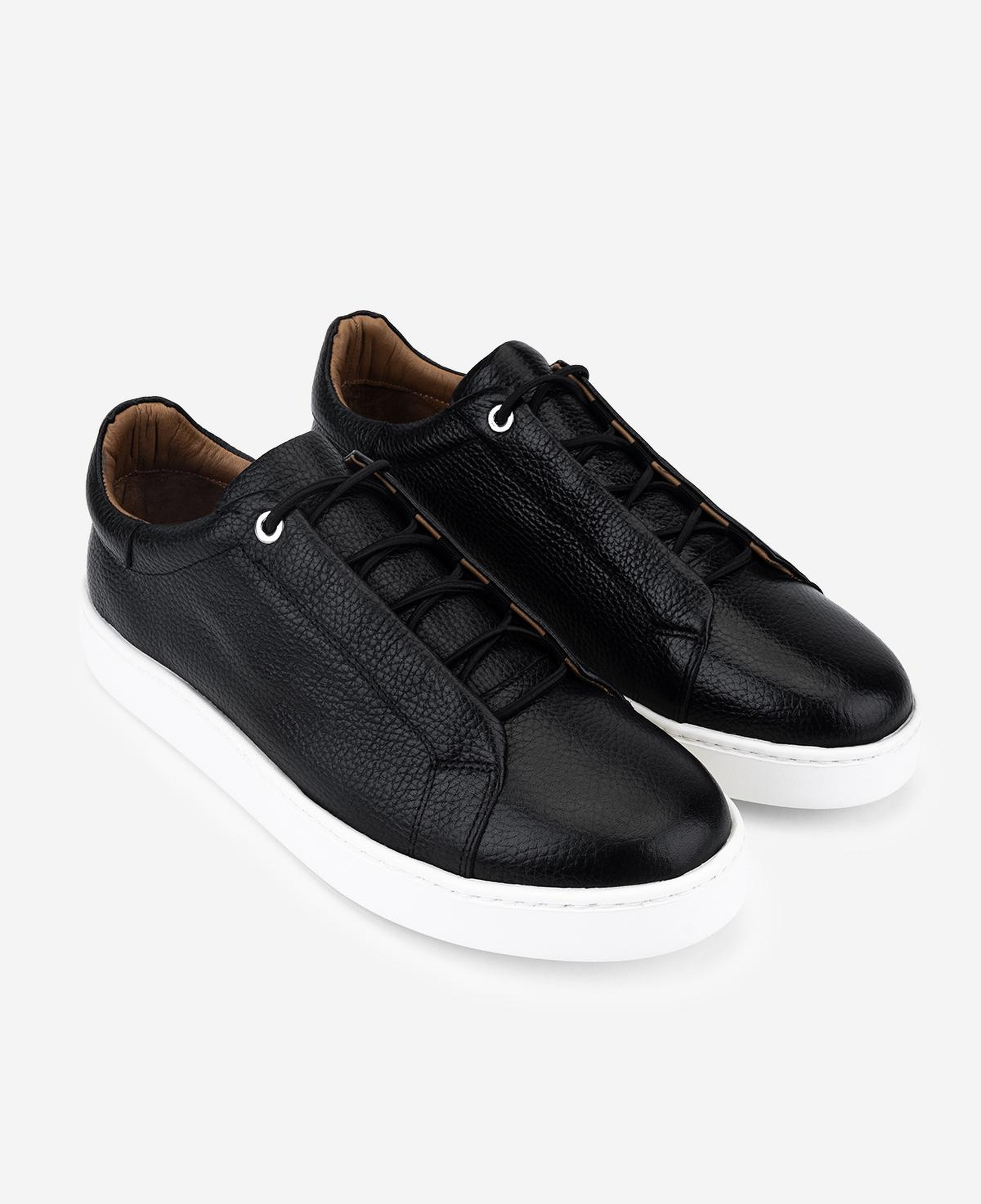 Valmenti Erkek Hakiki Deri Siyah Floter Sneakers & Spor Ayakkabı