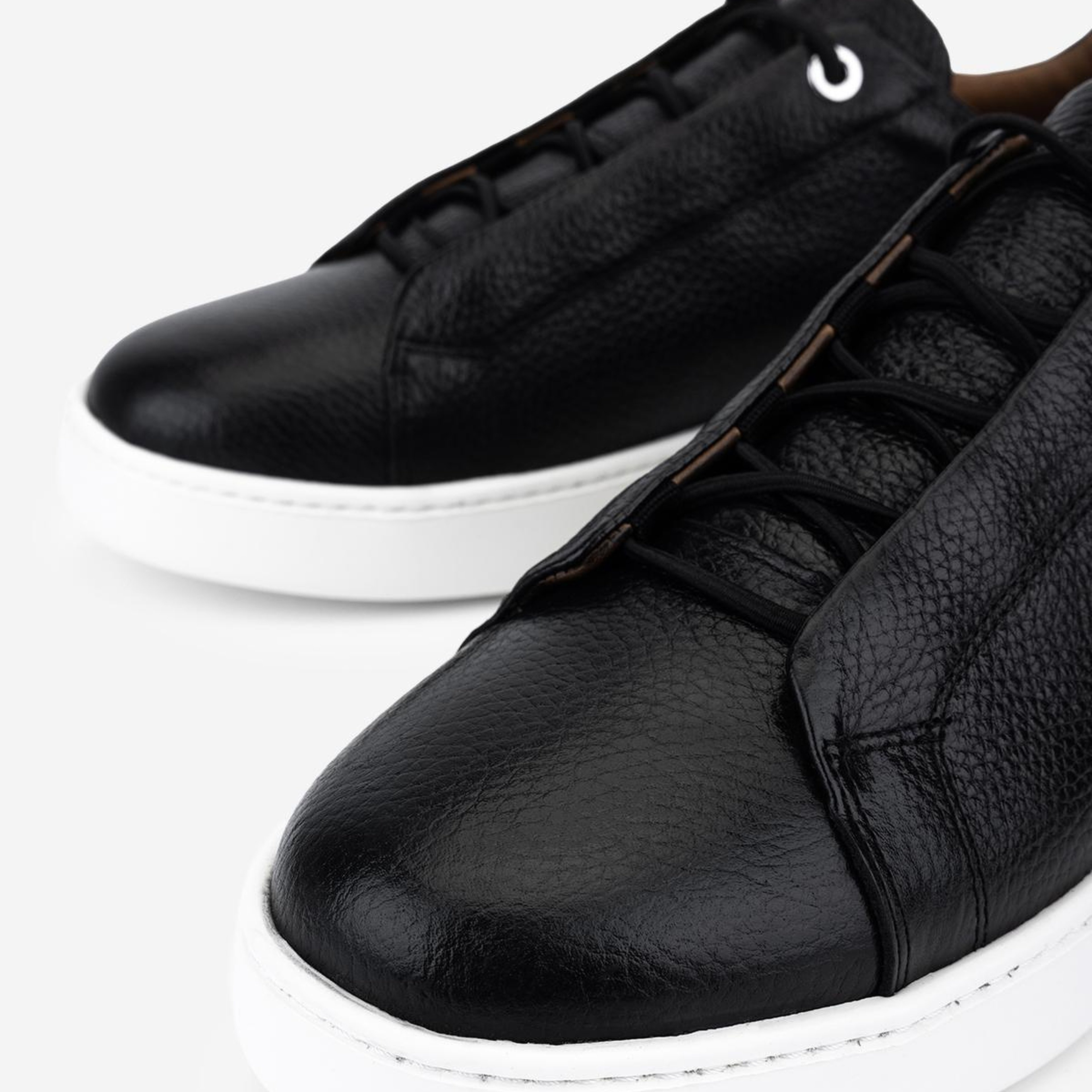 Valmenti Erkek Hakiki Deri Siyah Floter Sneakers & Spor Ayakkabı