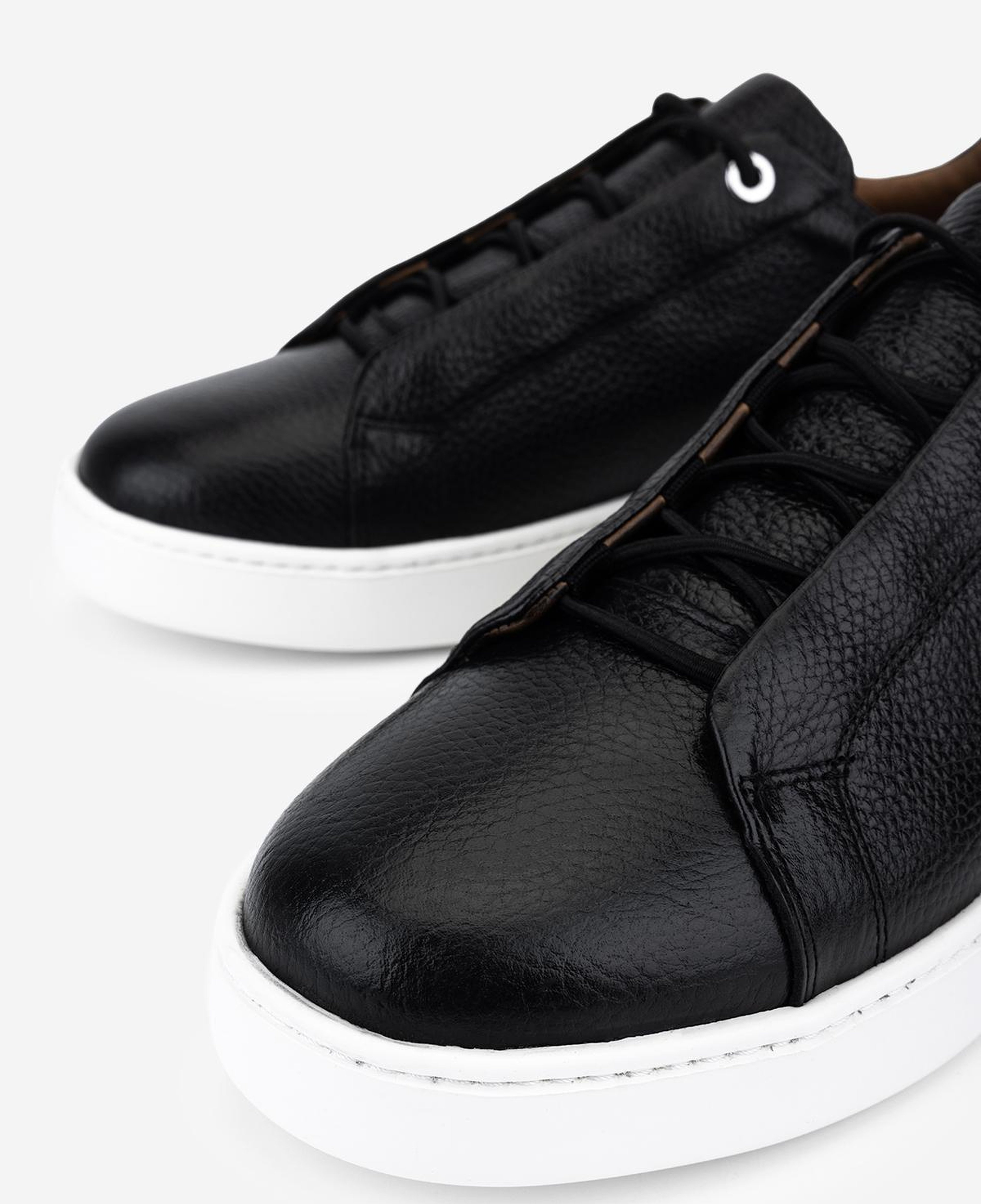 Valmenti Erkek Hakiki Deri Siyah Floter Sneakers & Spor Ayakkabı