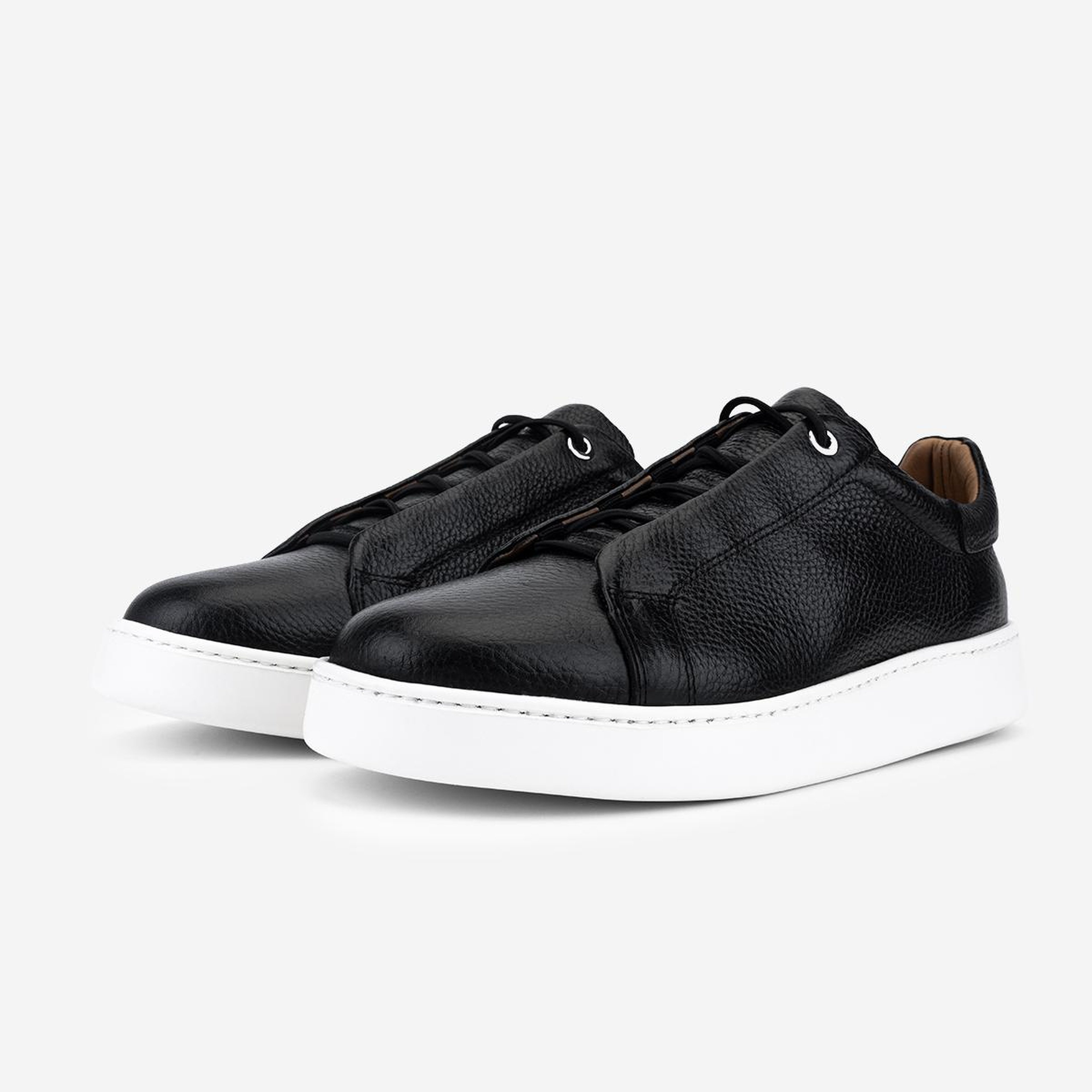Valmenti Erkek Hakiki Deri Siyah Floter Sneakers & Spor Ayakkabı