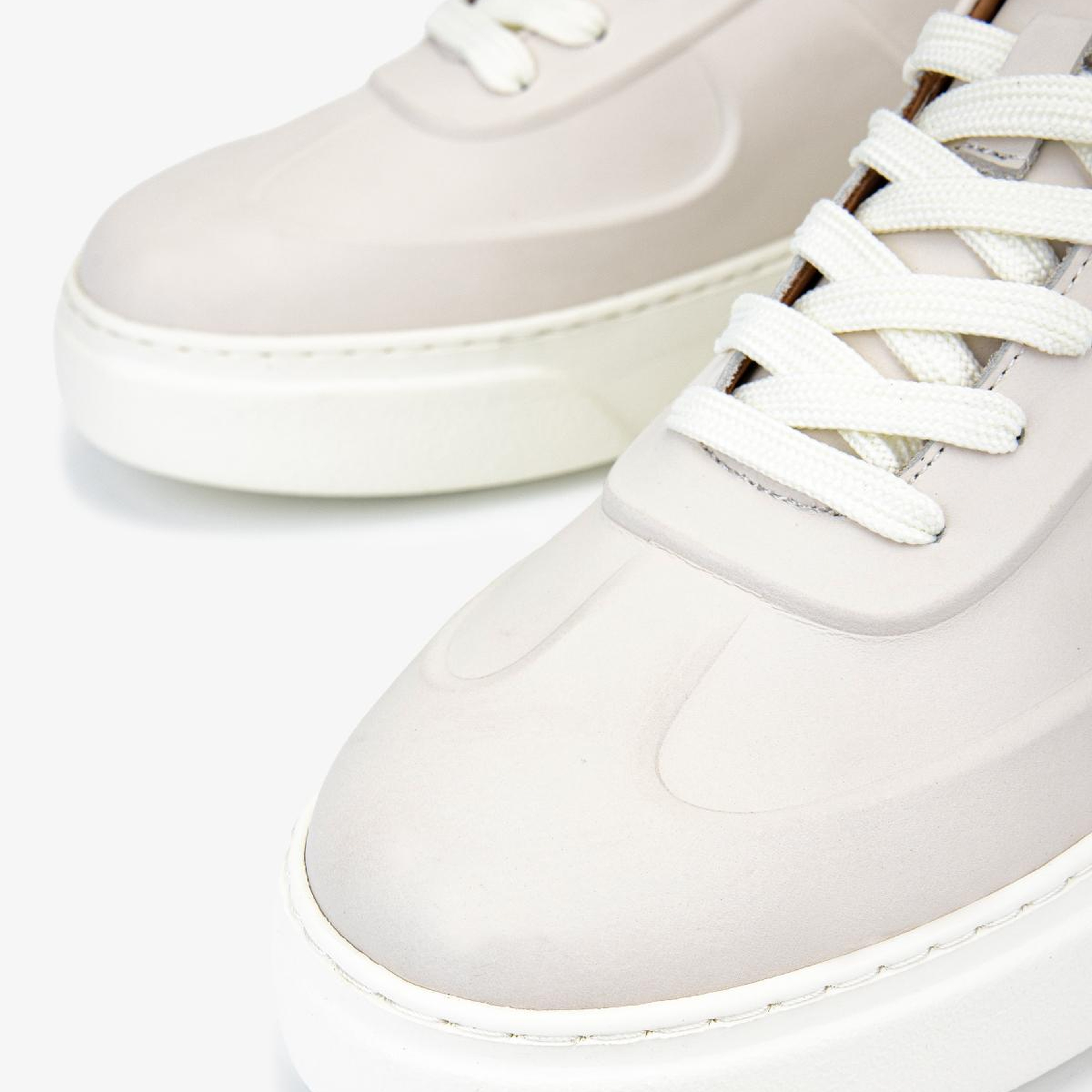 Valmenti Erkek Hakiki Deri Kırık Beyaz Sneakers & Spor Ayakkabı