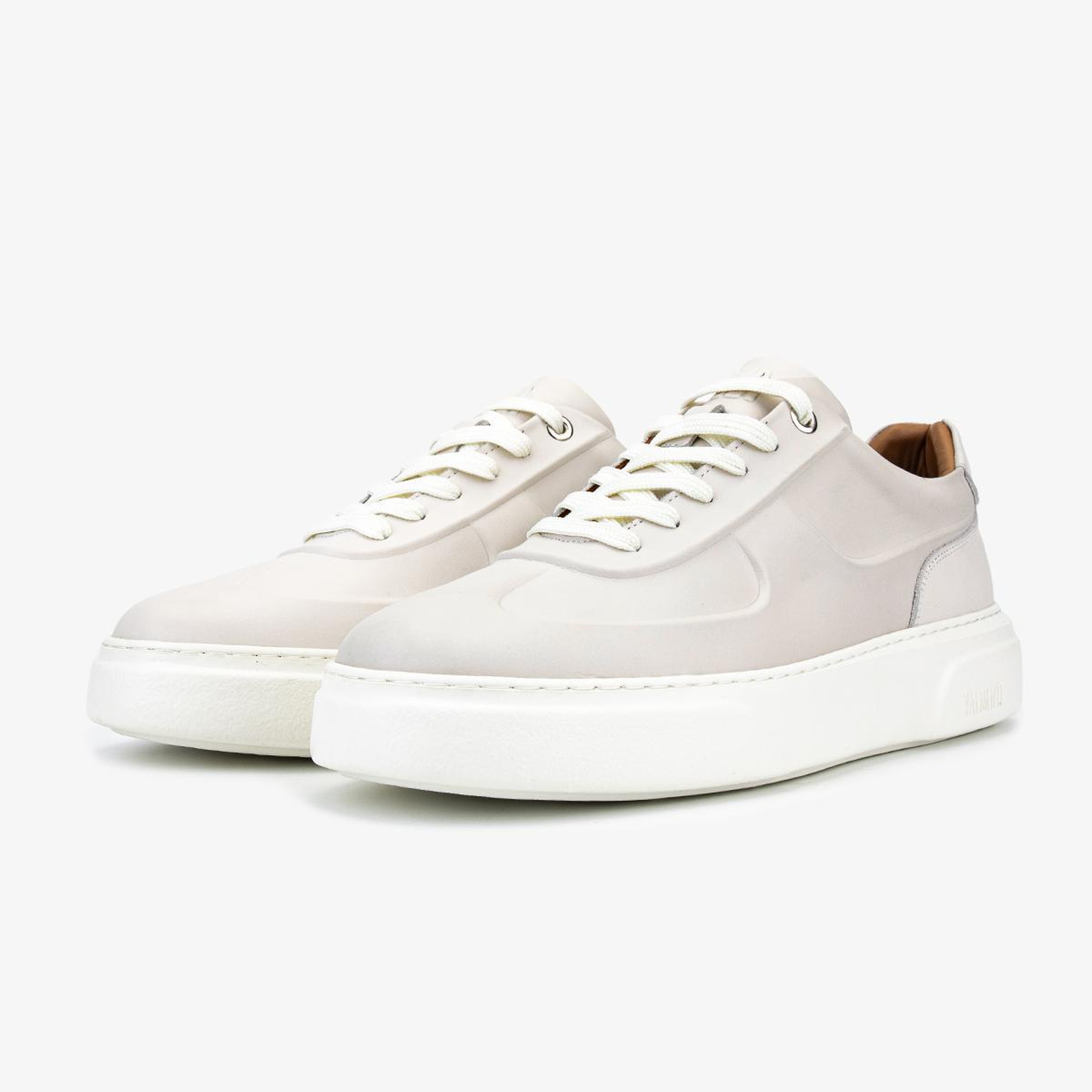 Valmenti Erkek Hakiki Deri Kırık Beyaz Sneakers & Spor Ayakkabı