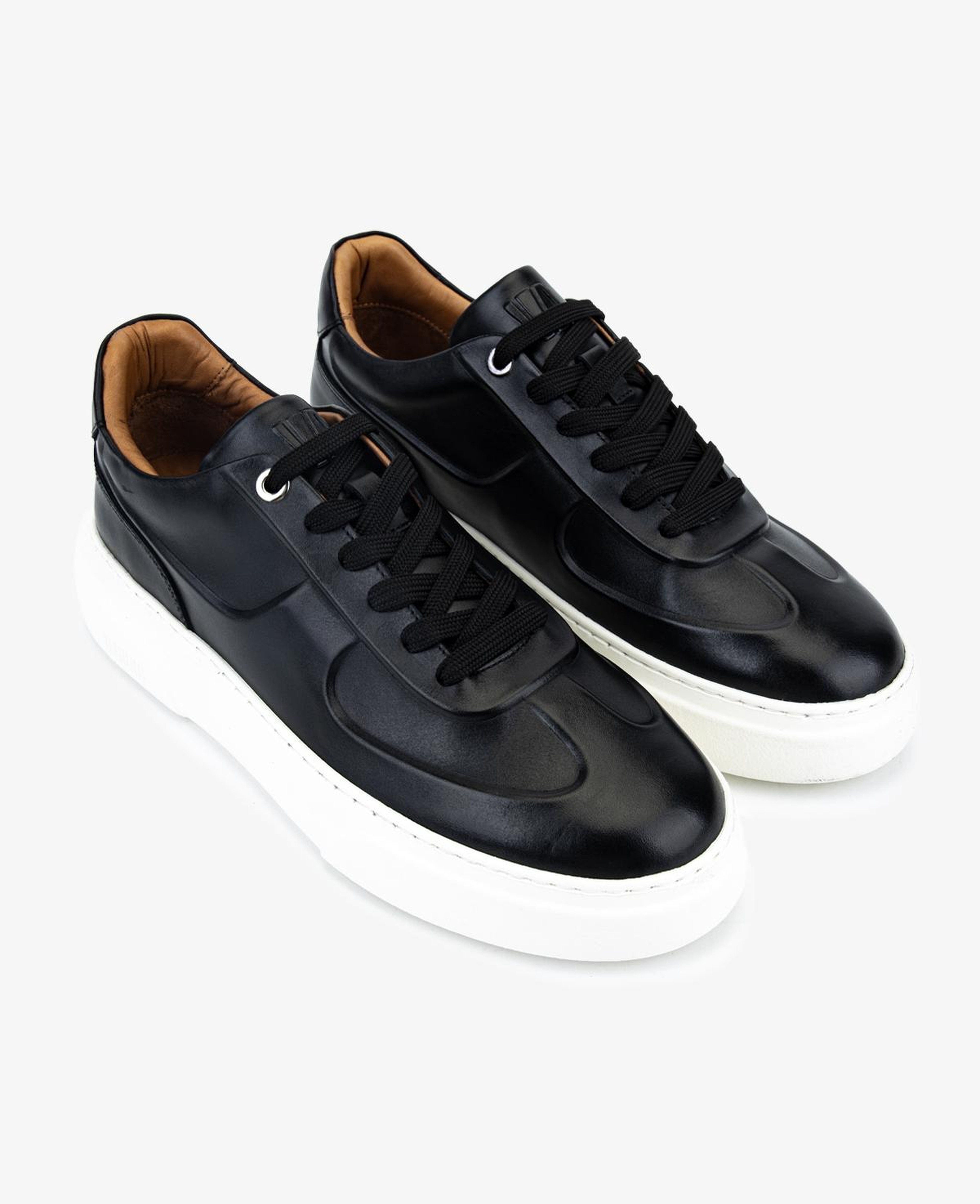 Valmenti Erkek Hakiki Deri Siyah Sneakers & Spor Ayakkabı