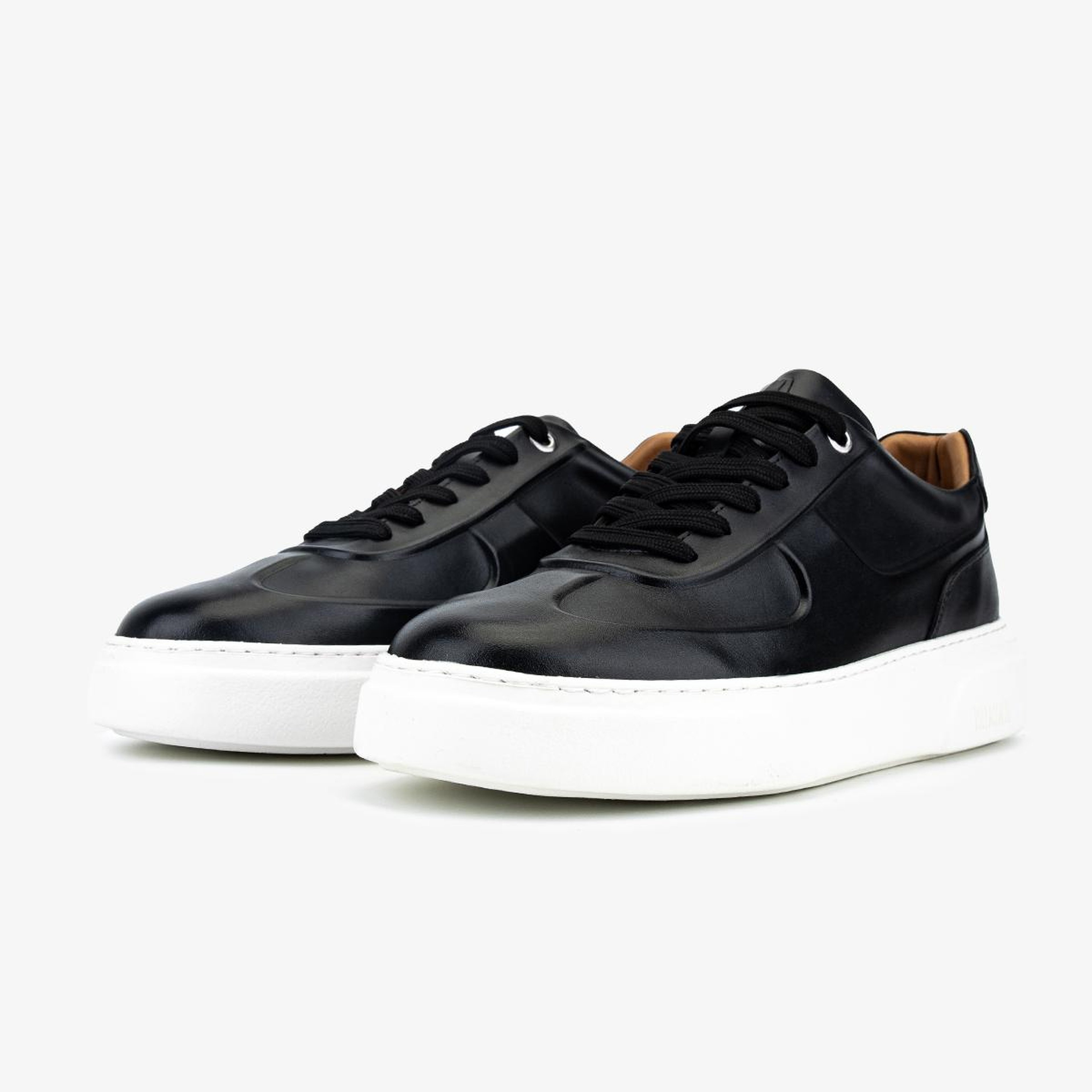 Valmenti Erkek Hakiki Deri Siyah Sneakers & Spor Ayakkabı