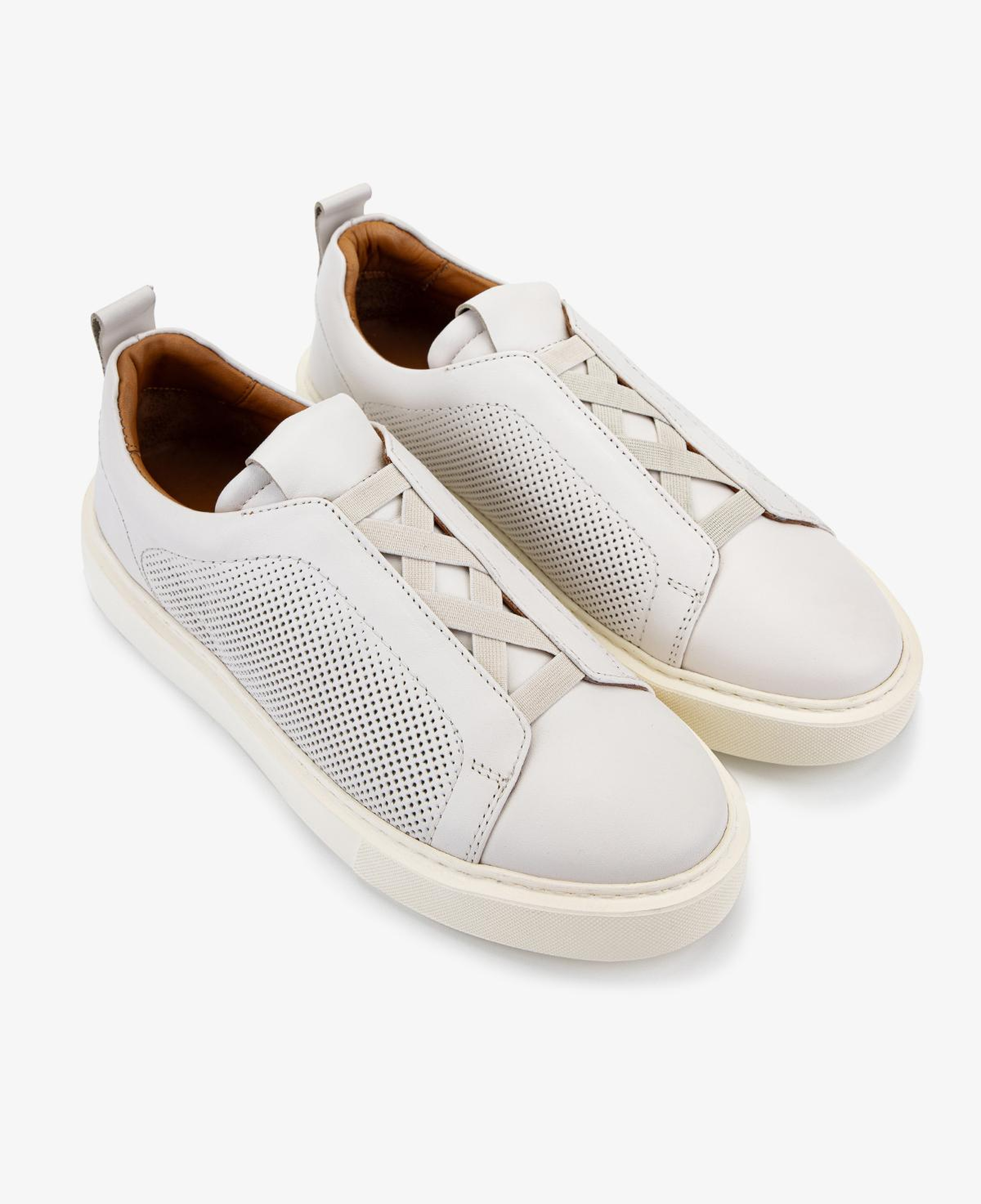 Valmenti Erkek Hakiki Deri Kırık Beyaz Sneakers & Spor Ayakkabı