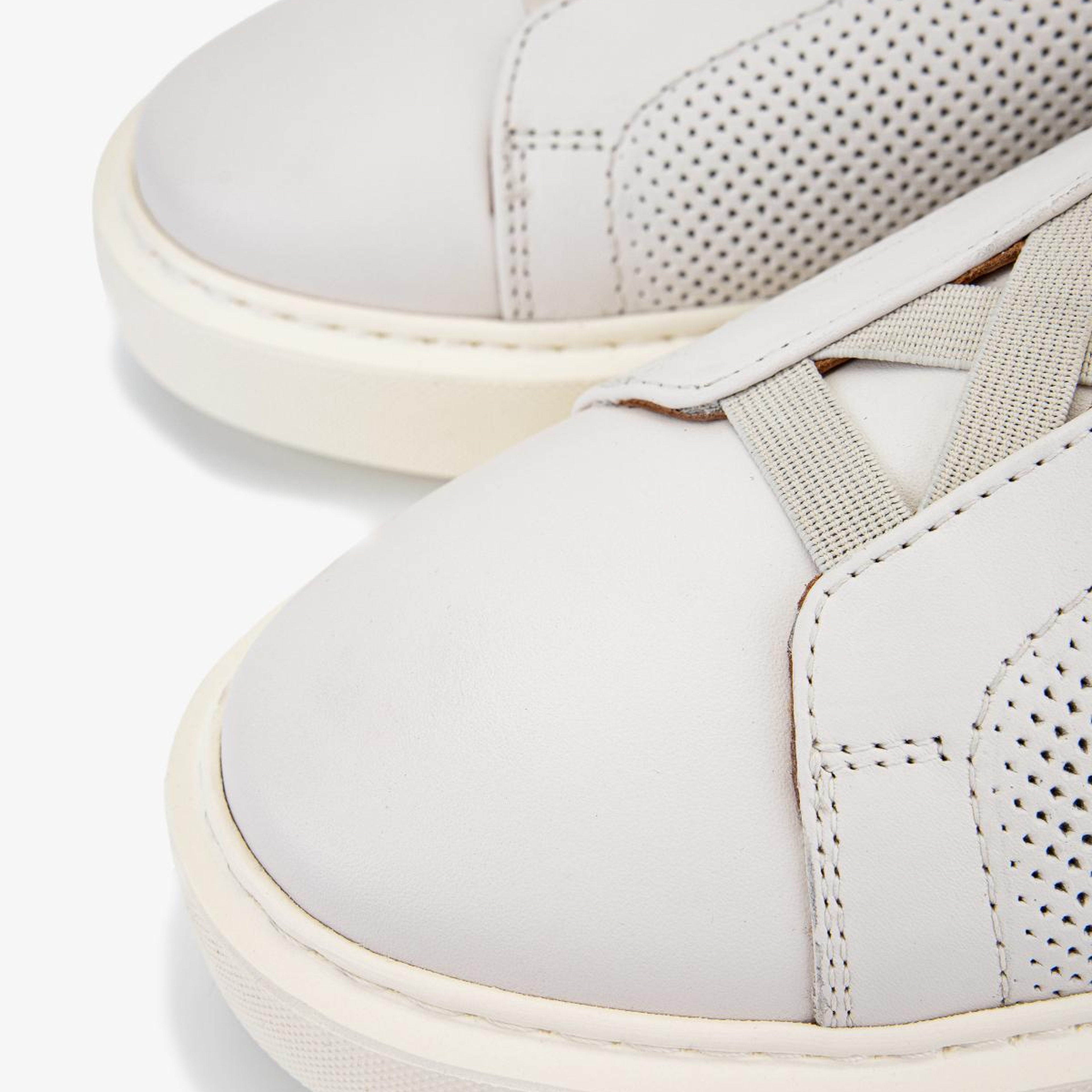 Valmenti Erkek Hakiki Deri Kırık Beyaz Sneakers & Spor Ayakkabı
