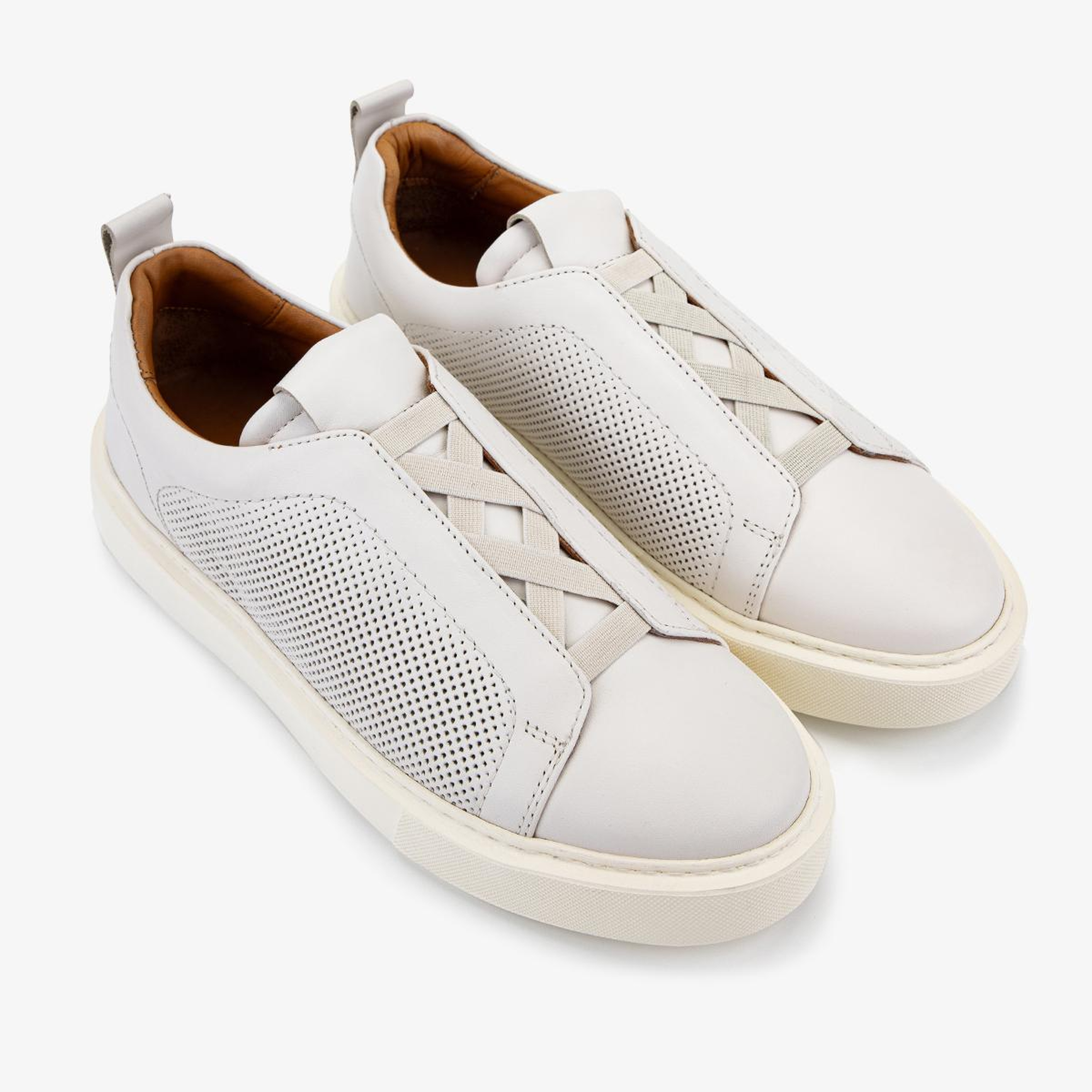 Valmenti Erkek Hakiki Deri Kırık Beyaz Sneakers & Spor Ayakkabı