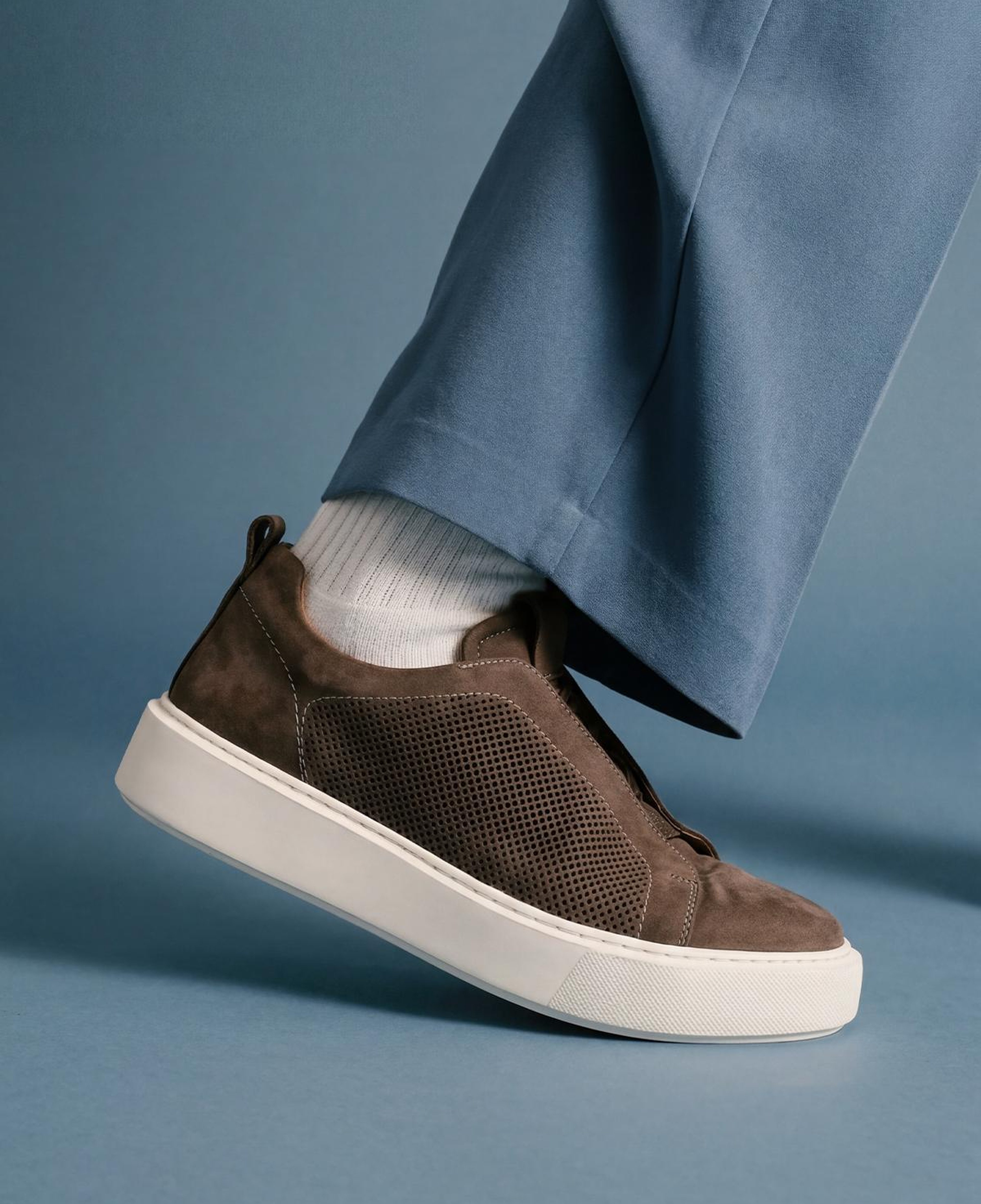 Valmenti Erkek Hakiki Deri Vizon Nubuk Sneakers & Spor Ayakkabı