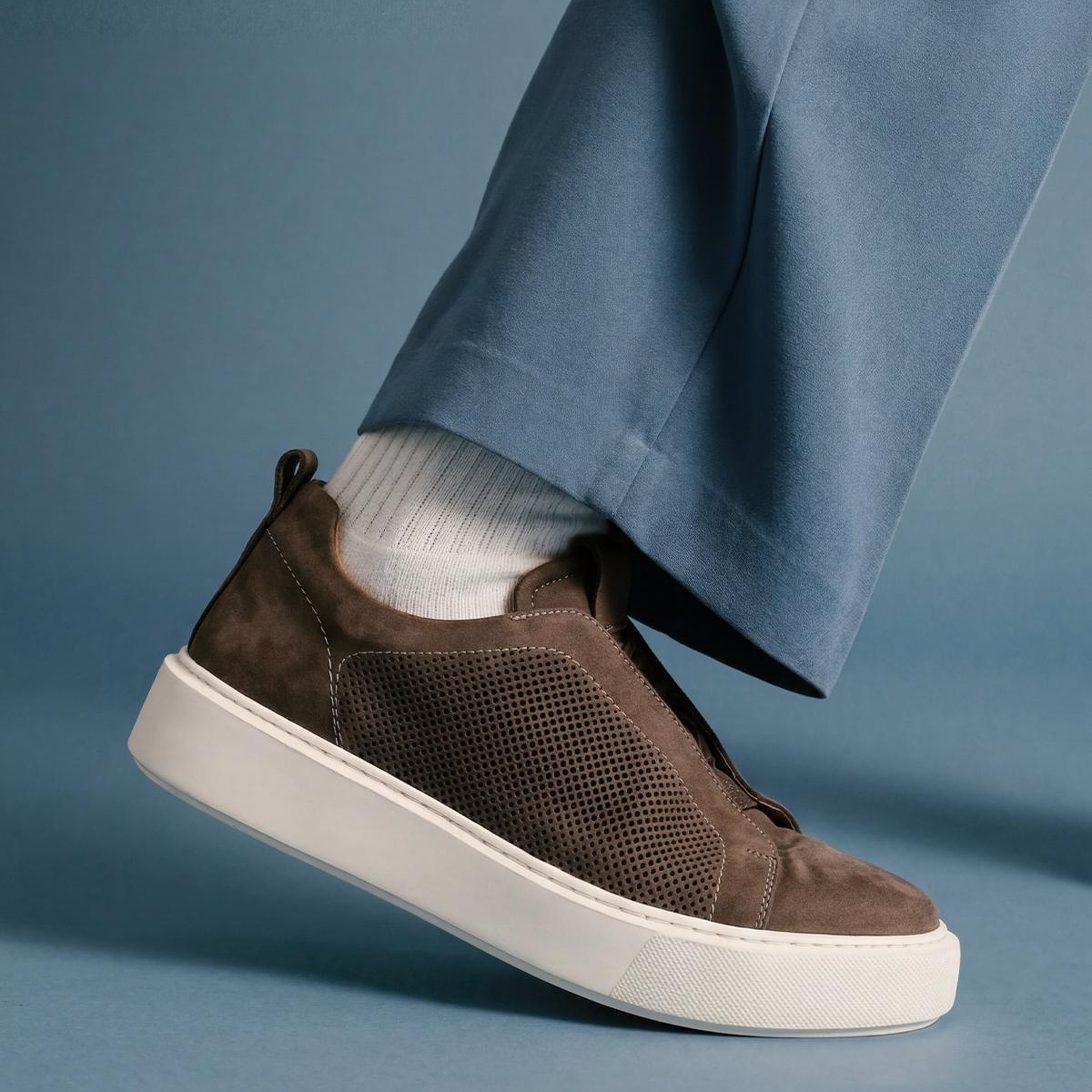 Valmenti Erkek Hakiki Deri Vizon Nubuk Sneakers & Spor Ayakkabı