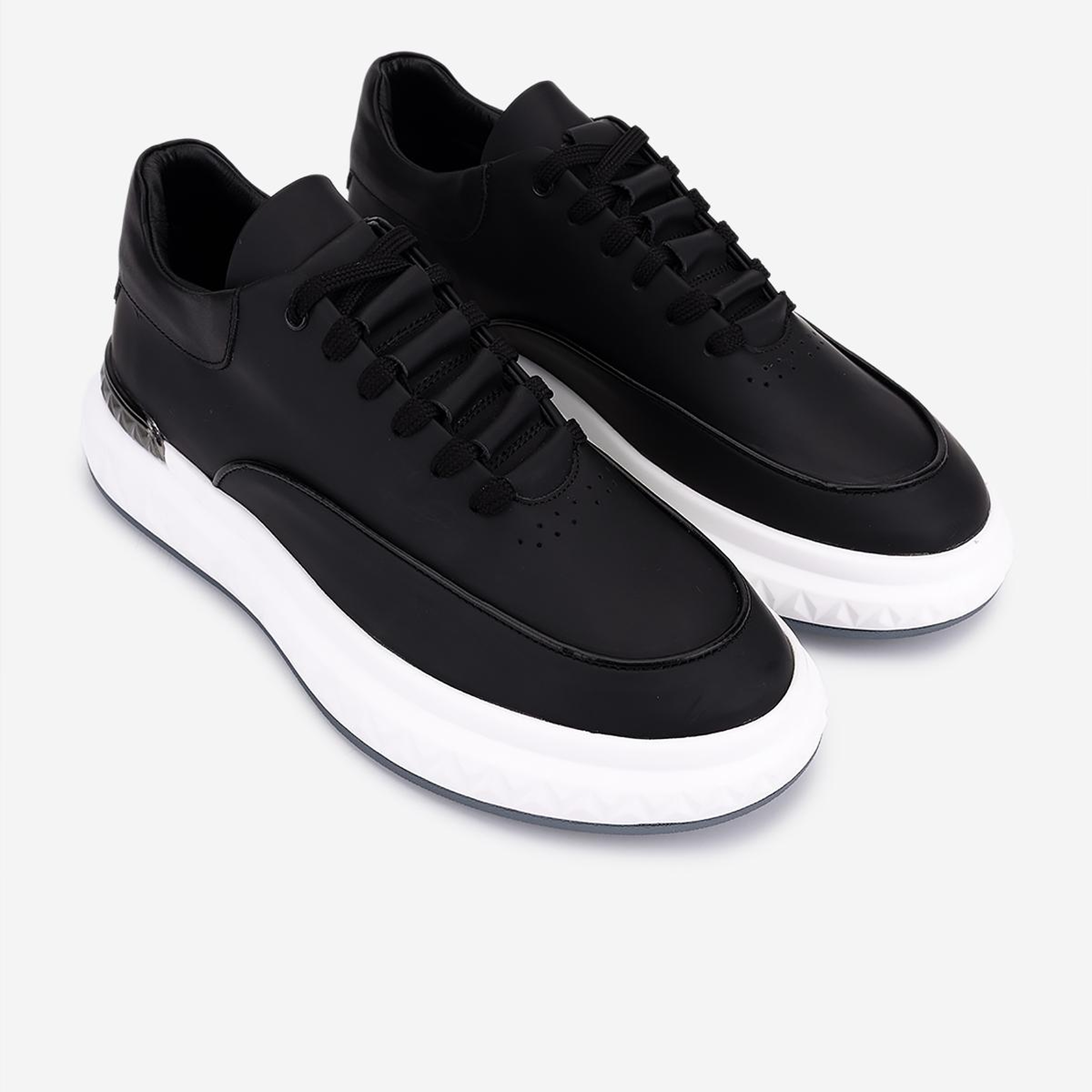 Valmenti Erkek Hakiki Deri Siyah Sneakers & Spor Ayakkabı