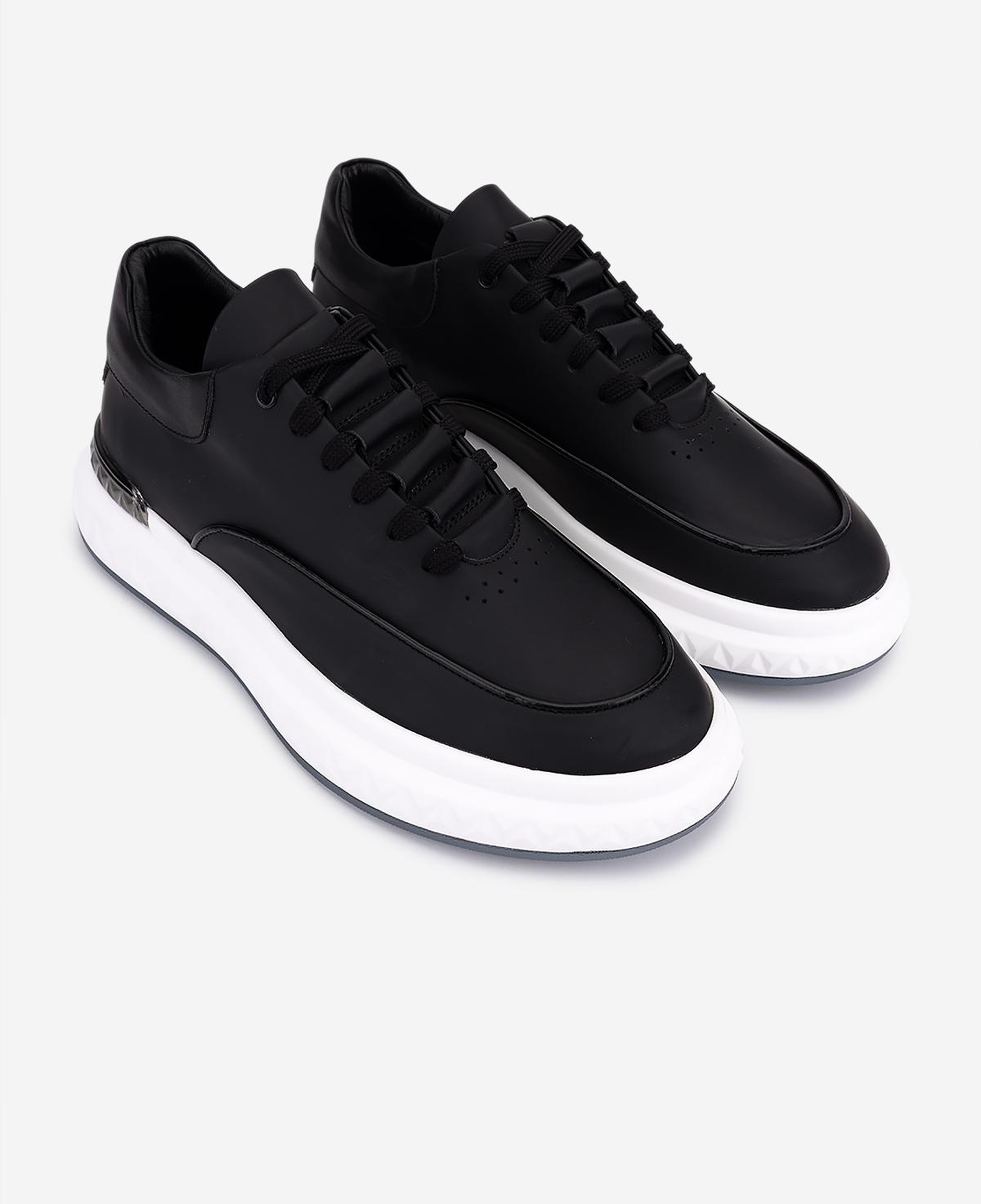 Valmenti Erkek Hakiki Deri Siyah Sneakers & Spor Ayakkabı