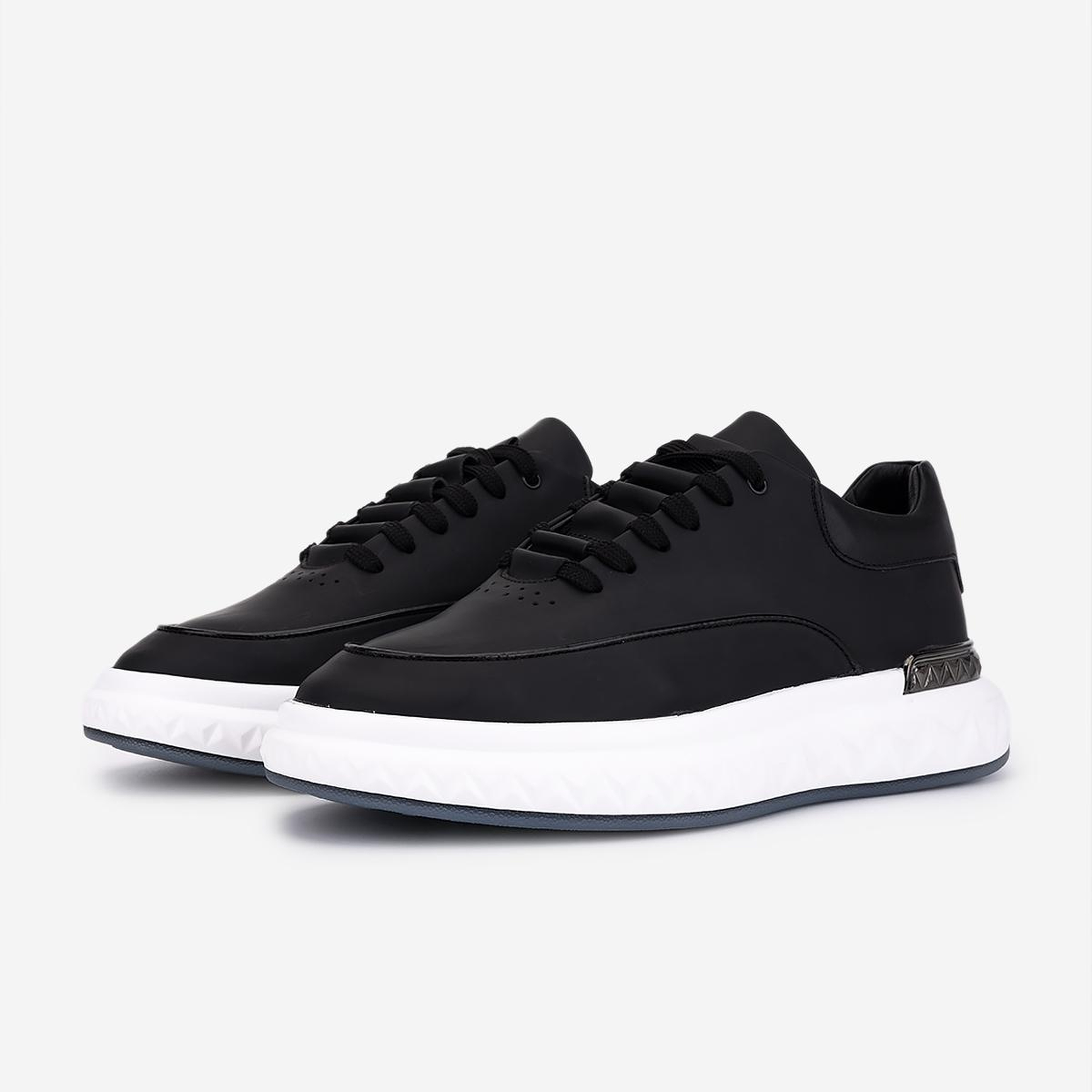 Valmenti Erkek Hakiki Deri Siyah Sneakers & Spor Ayakkabı