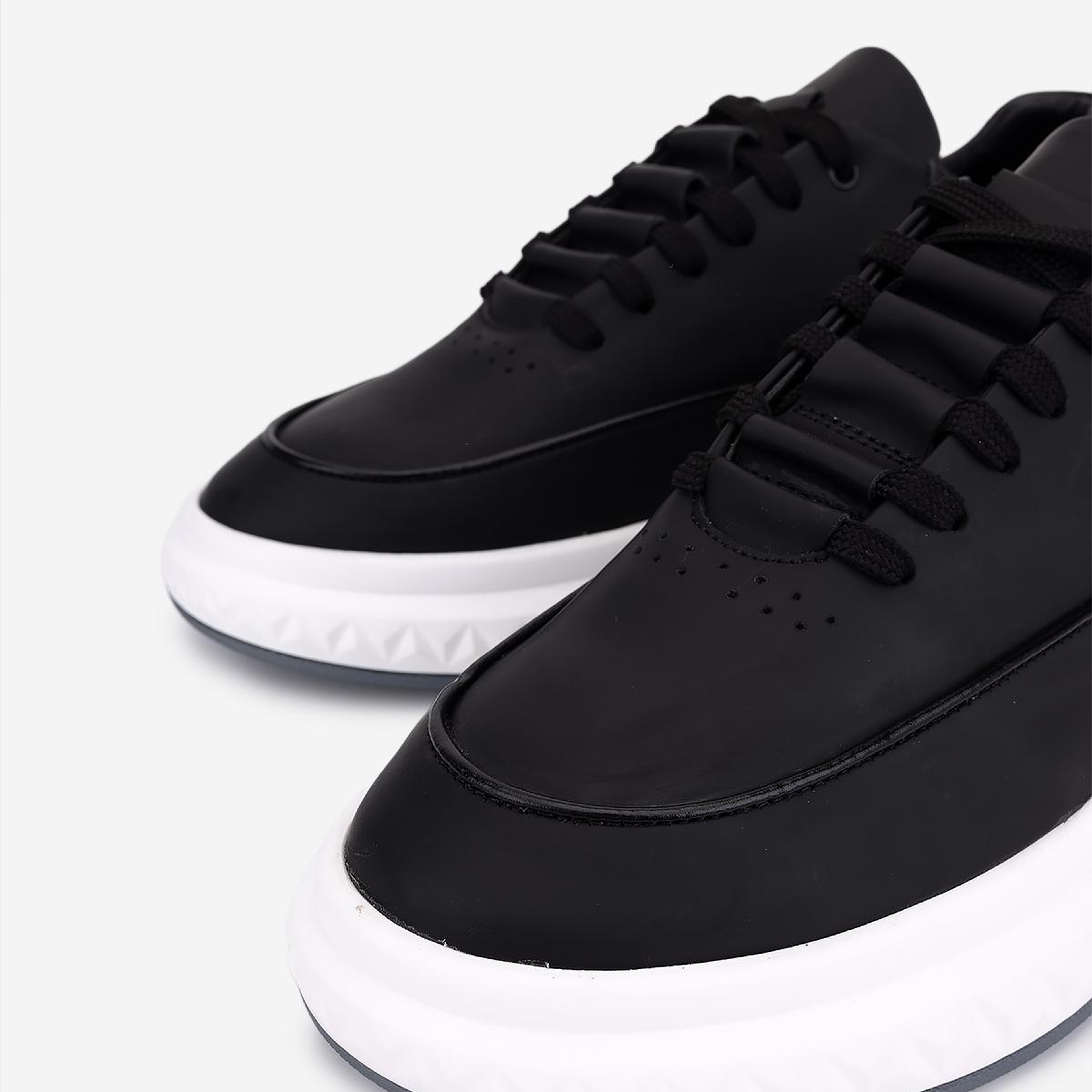 Valmenti Erkek Hakiki Deri Siyah Sneakers & Spor Ayakkabı