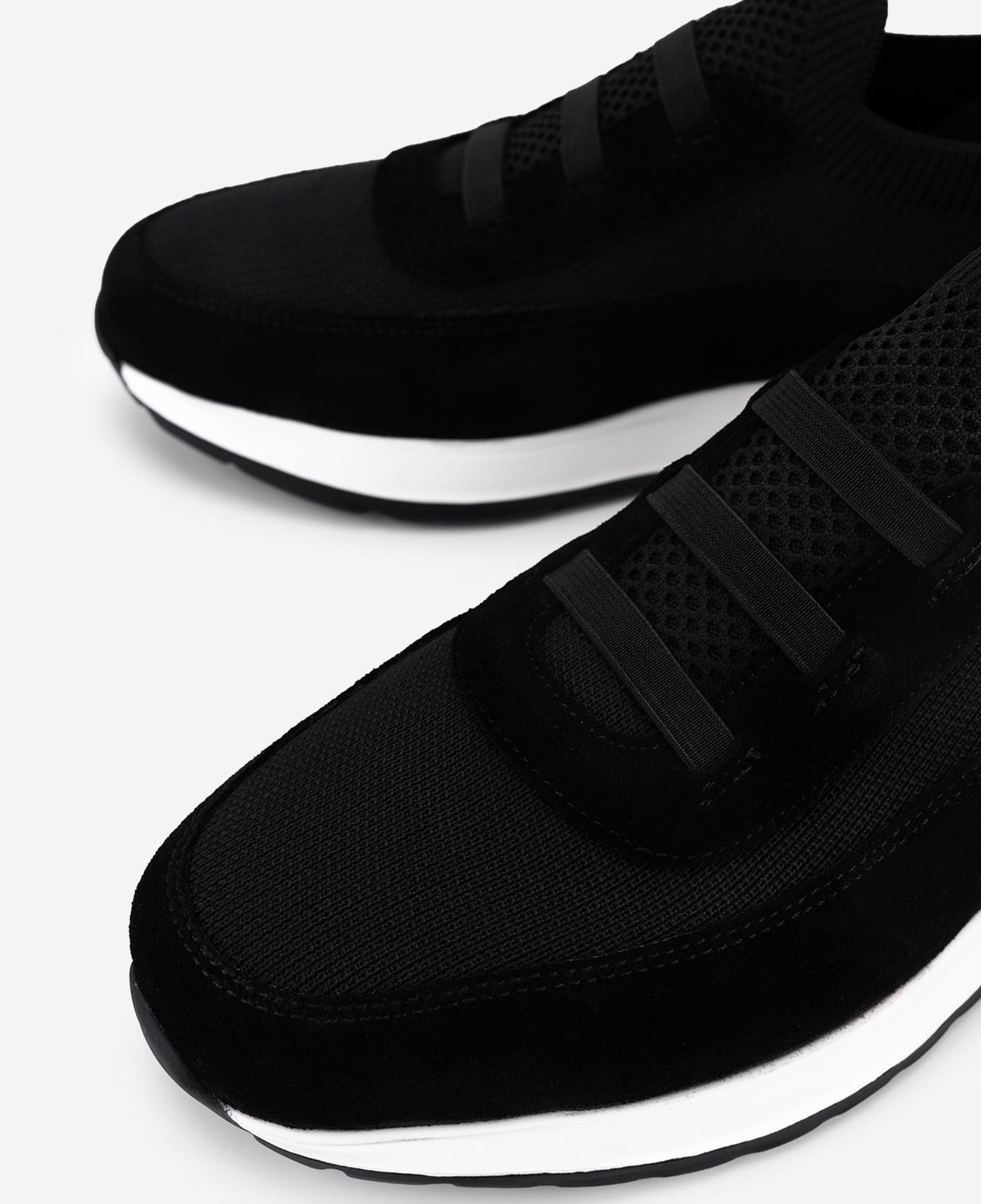 Valmenti Erkek Deri & Tekstil Siyah Sneakers & Spor Ayakkabı