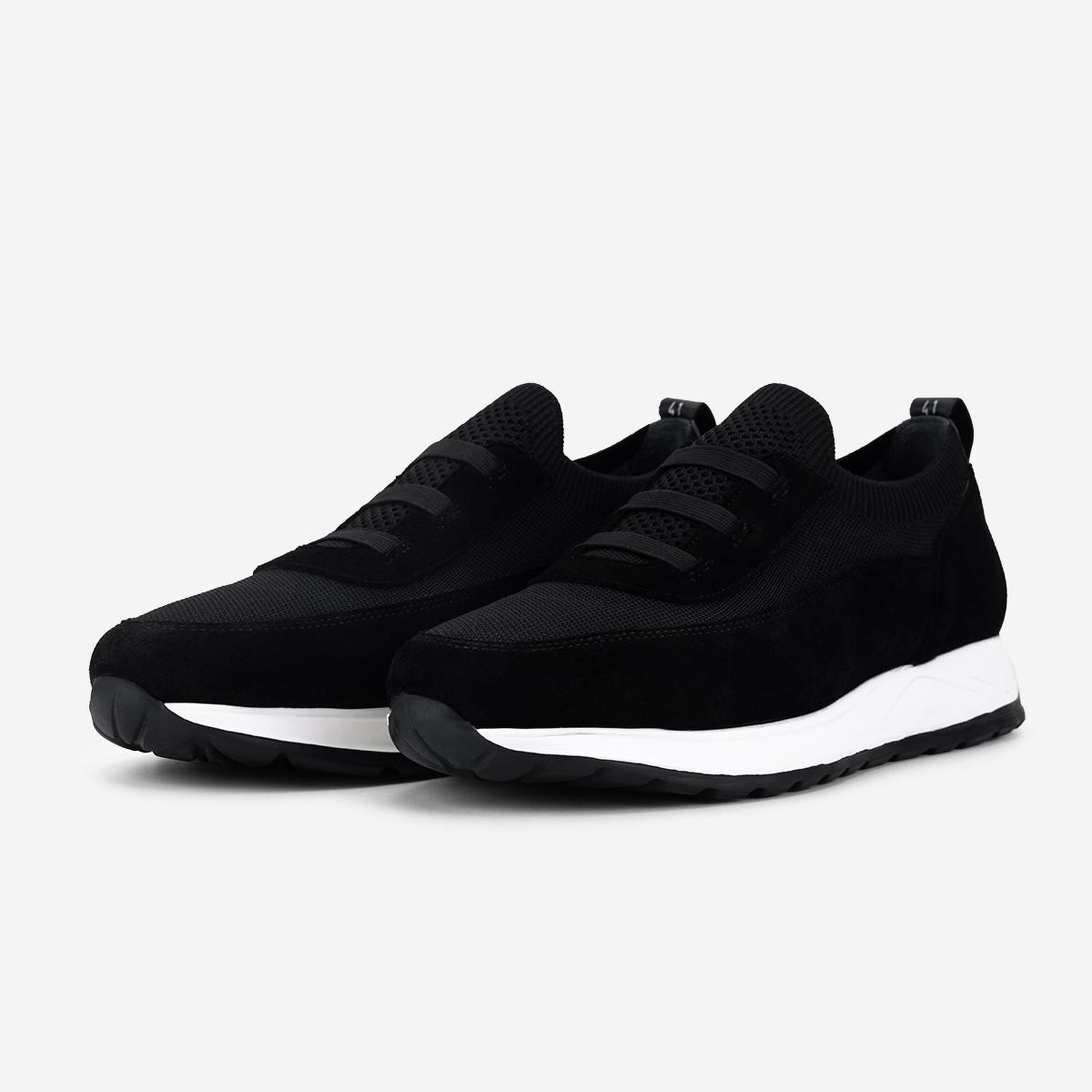 Valmenti Erkek Deri & Tekstil Siyah Sneakers & Spor Ayakkabı